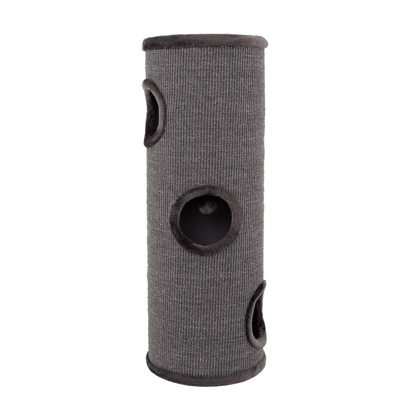 Kratztonne mit Spielball & Verstecken, Grau 100 cm Höhe