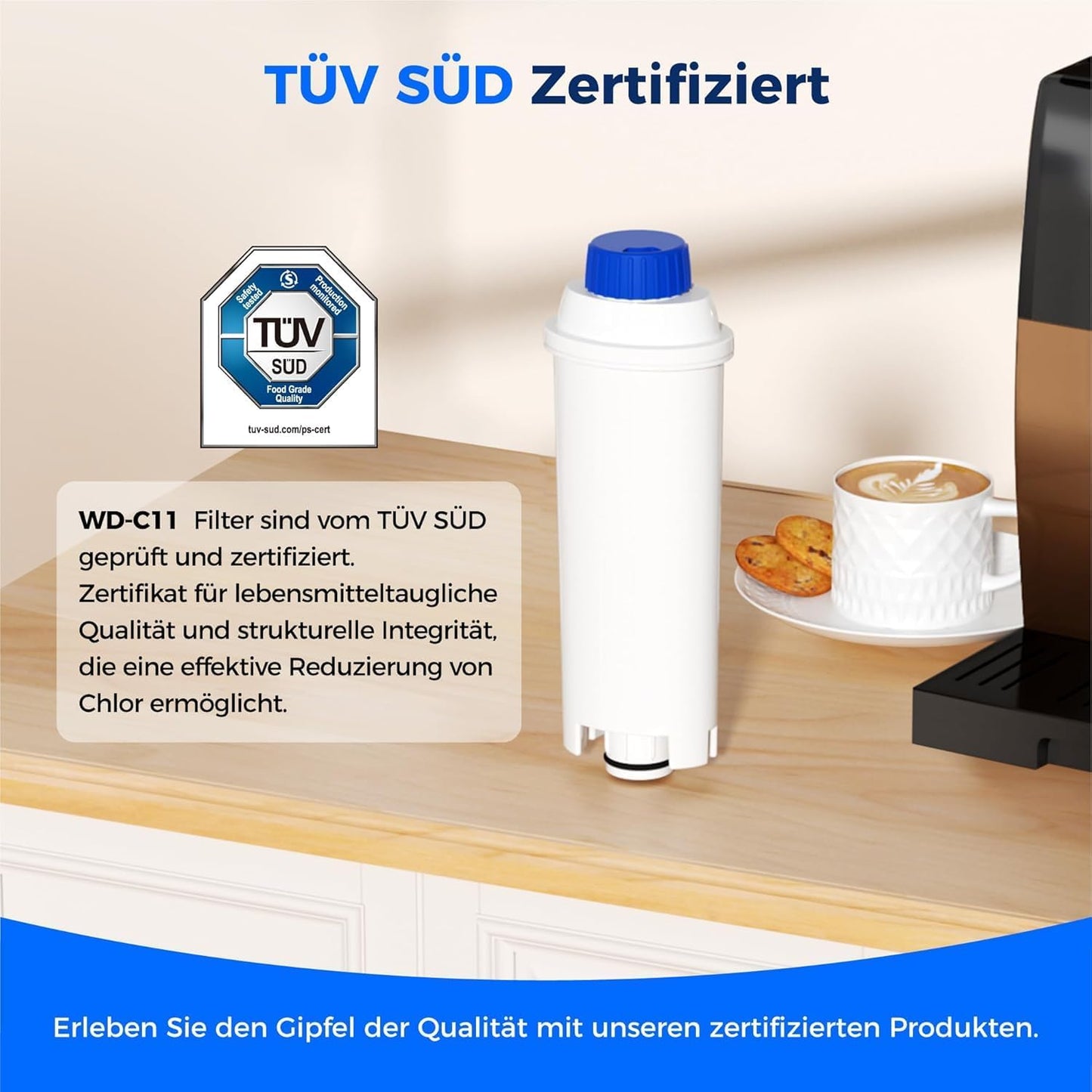 12er-Set Filterkartuschen für De'Longhi Kaffeeautomaten, Basic 12 Stück (1er Pack)