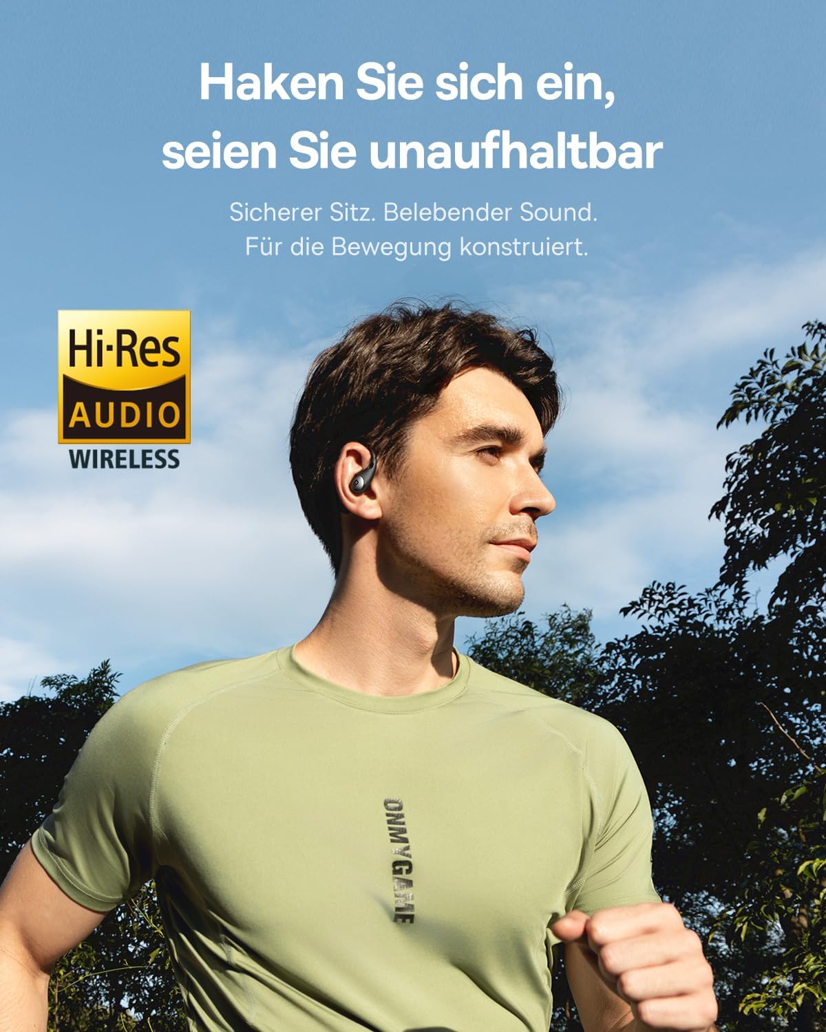 Open Ear Sportkopfhörer mit SuperBass 2.0, Grün