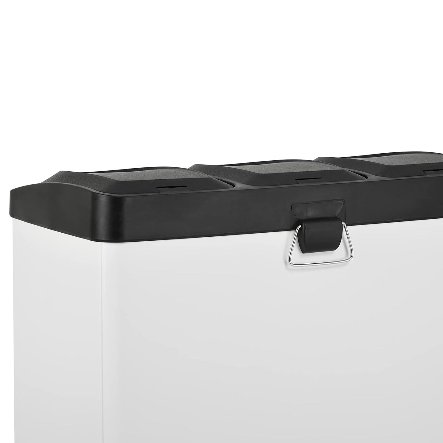 Treteimer TC3X20 für Mülltrennung (3x20L), Weiss