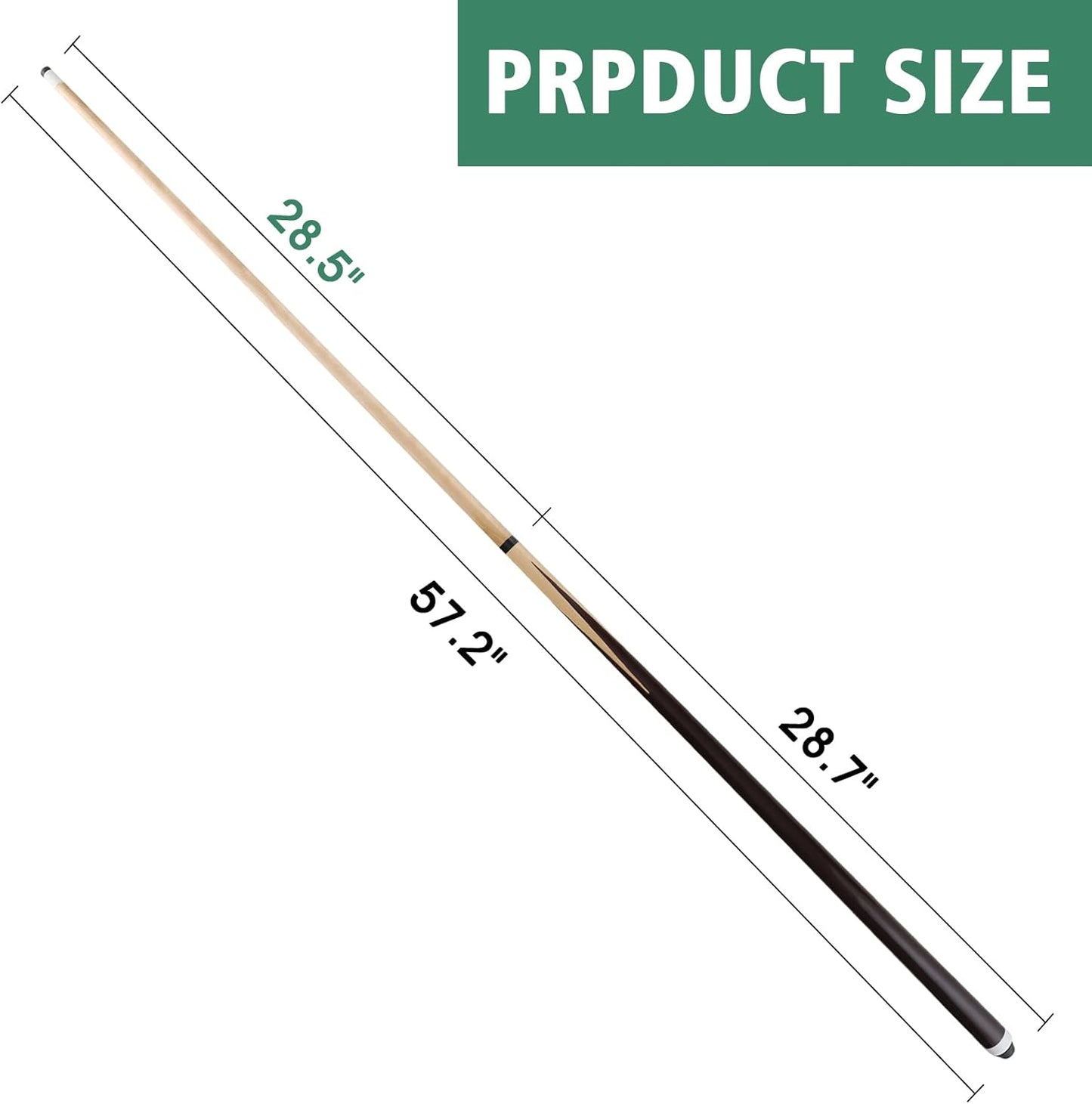 2er-Set Poolbillard-Queues, 147 cm-2 Pack