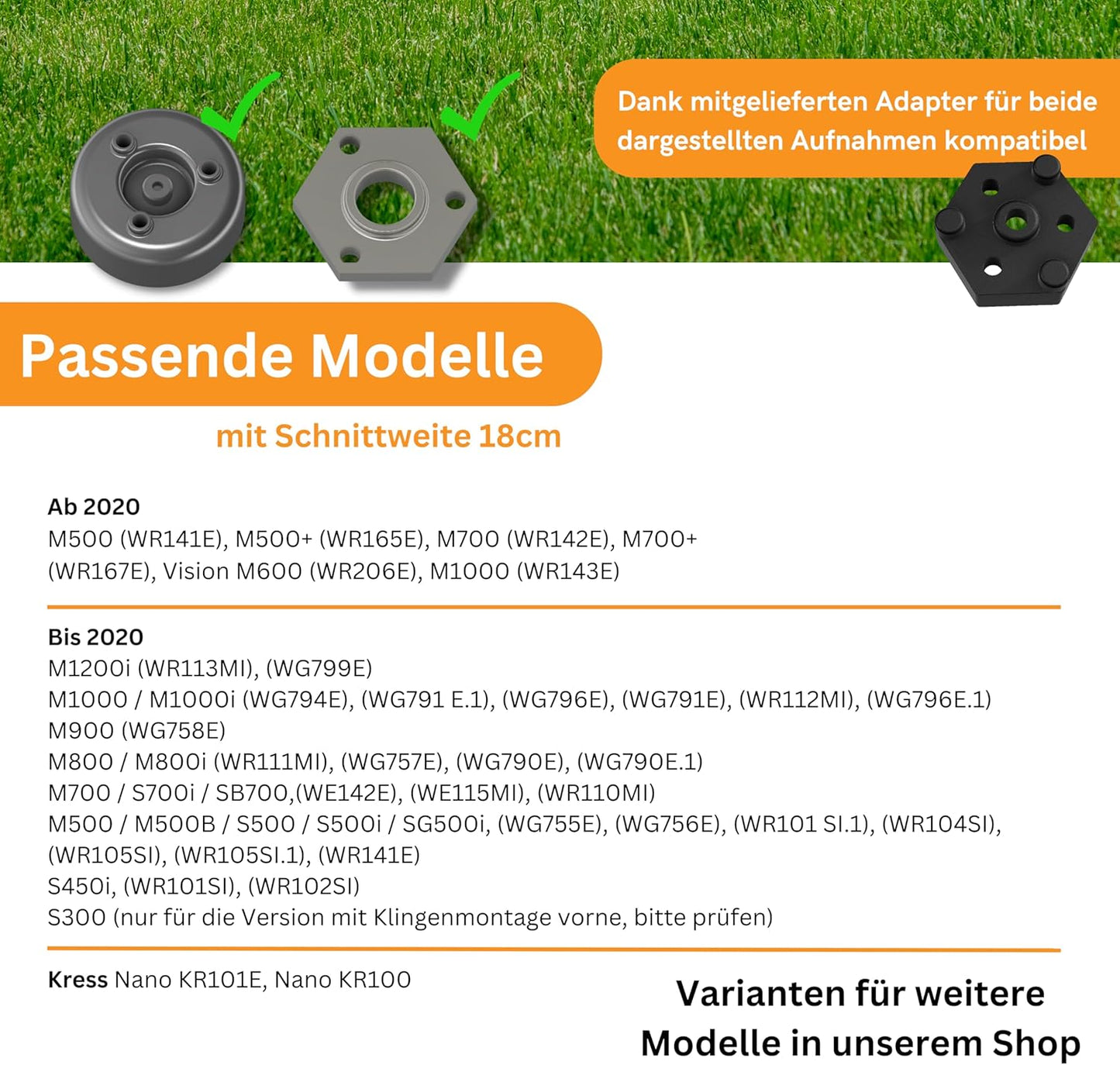 Messerscheibe für Landroid Mähroboter (ohne Klingen)