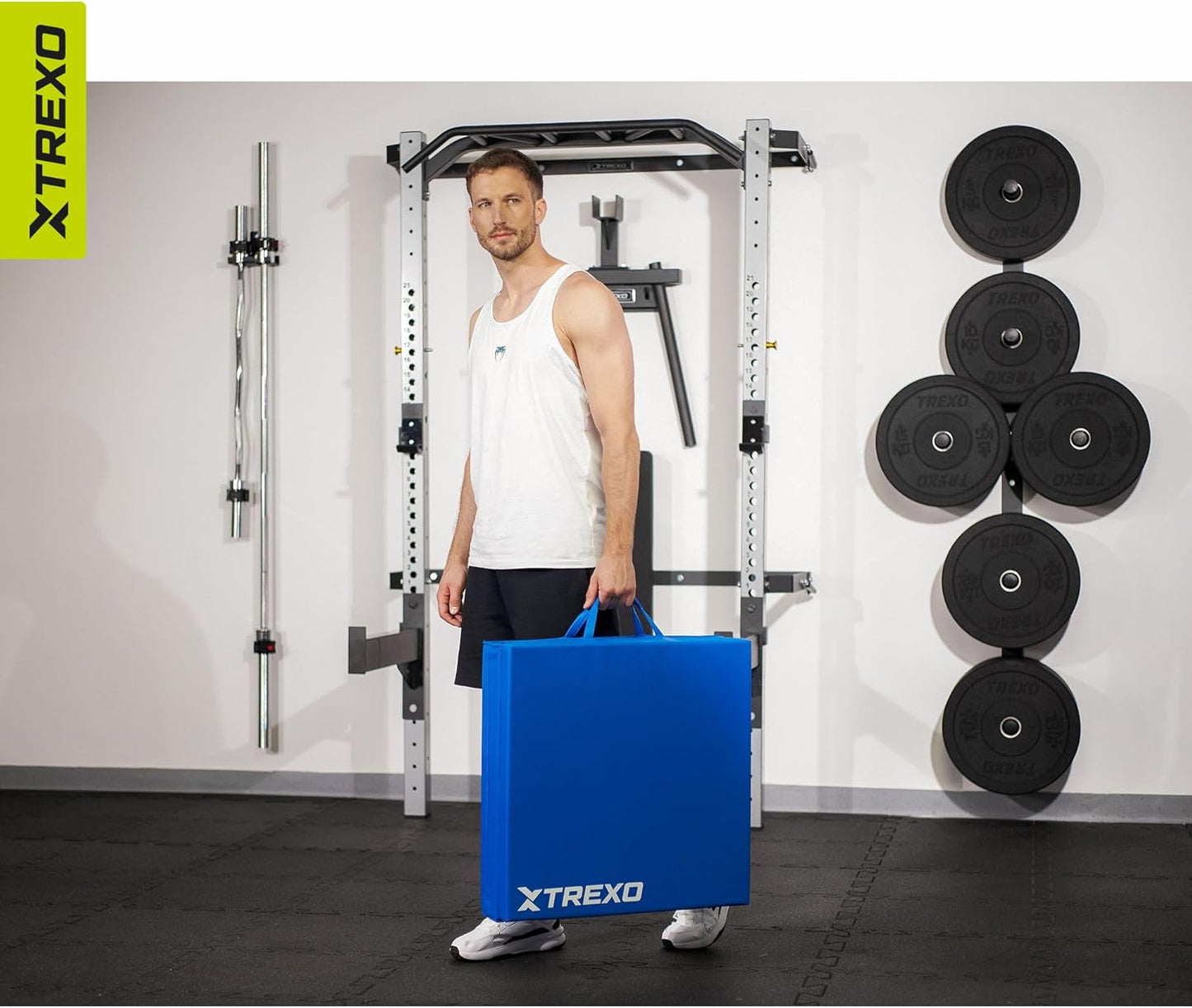 Faltbare Turnmatte für Fitness, Blau