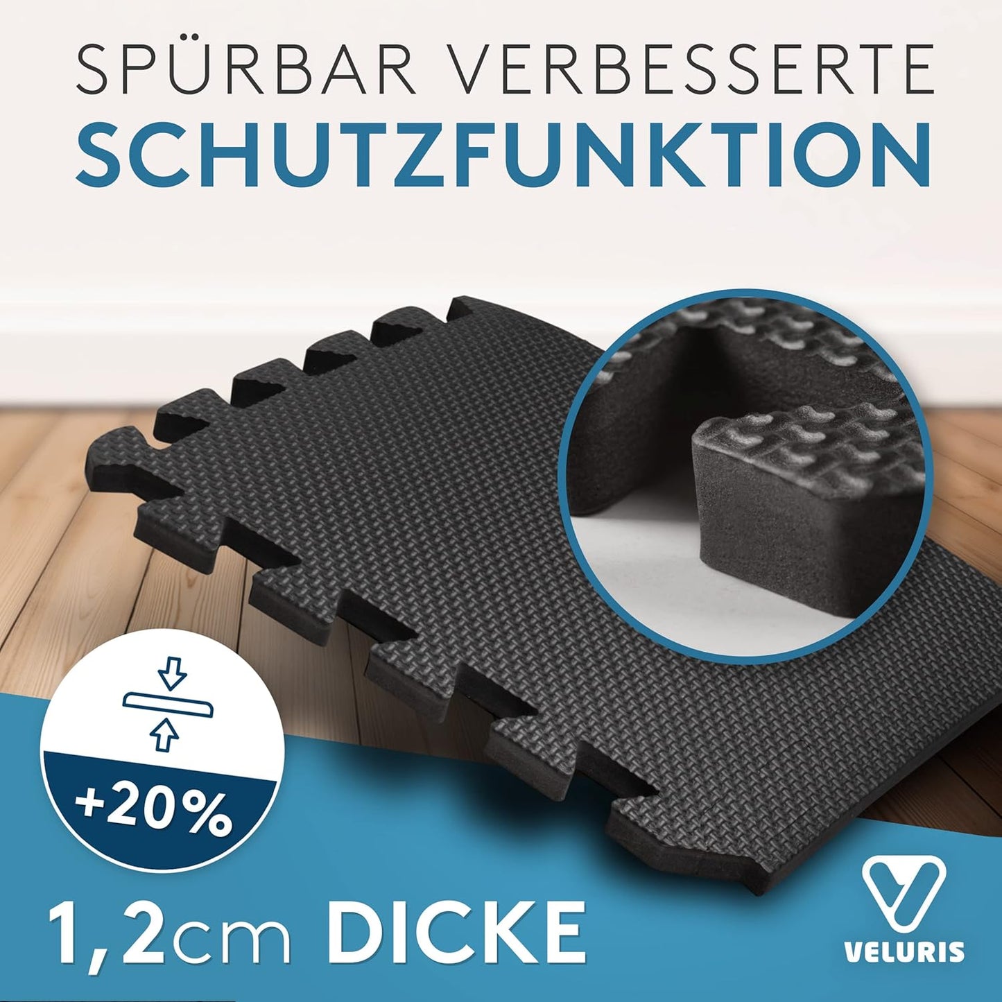 Bodenschutzmatten-Set für Fitnessraum (18 Stück)