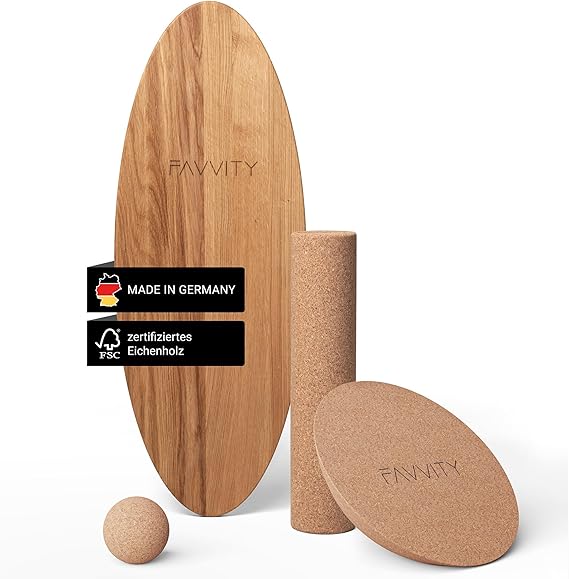 Balance Board Gleichgewichtstrainer, Core Walnuss