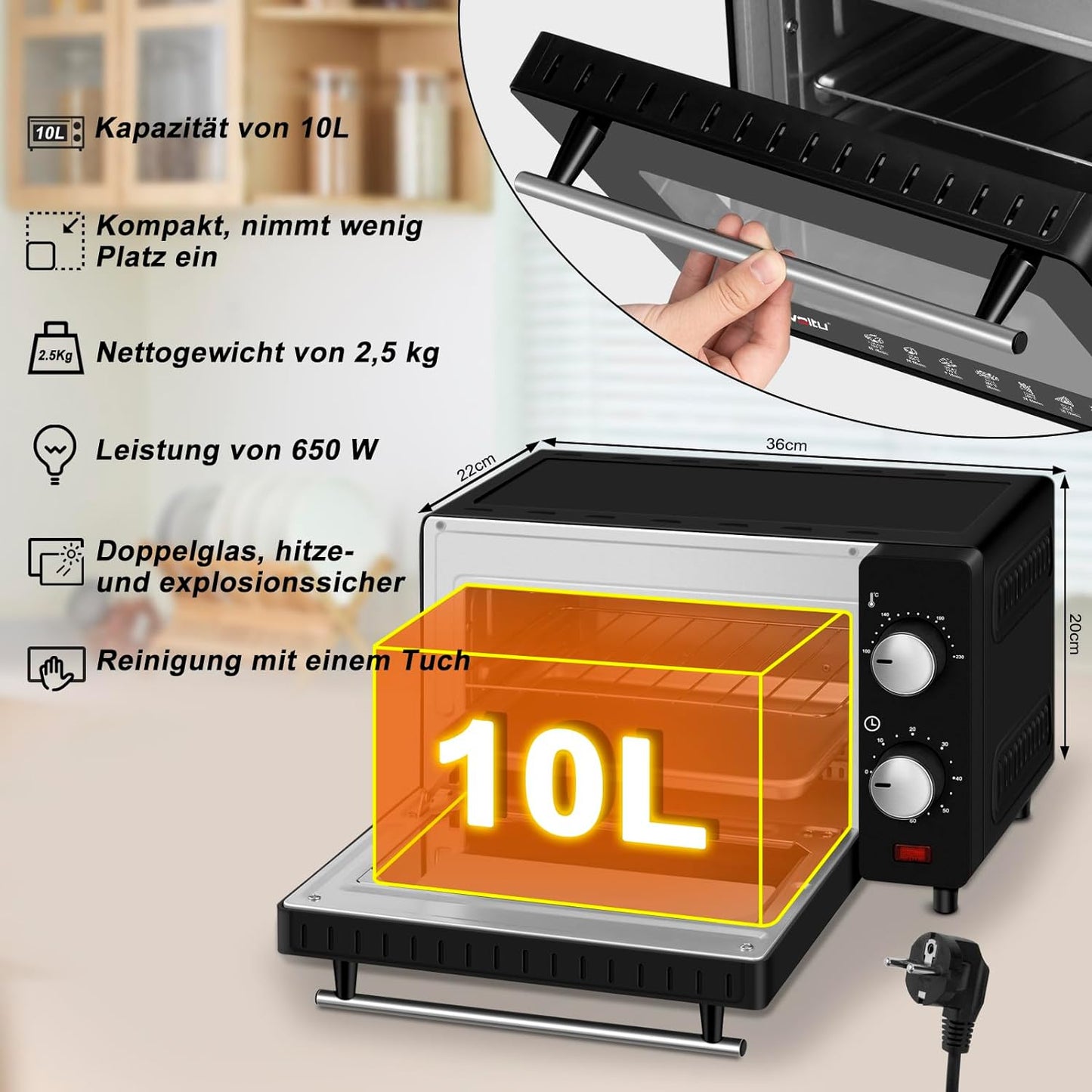 Minibackofen, Schwarz
