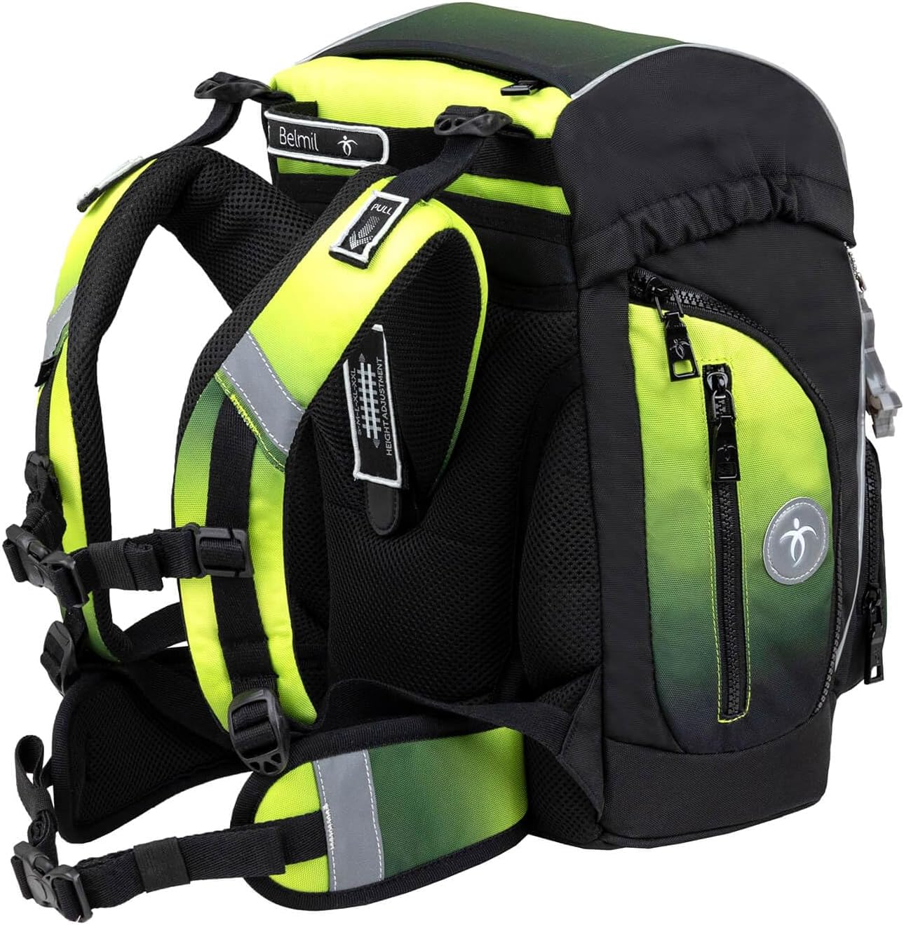 Comfy Plus ergonomisches Schulranzen-Set, 5-teilig, Black Green