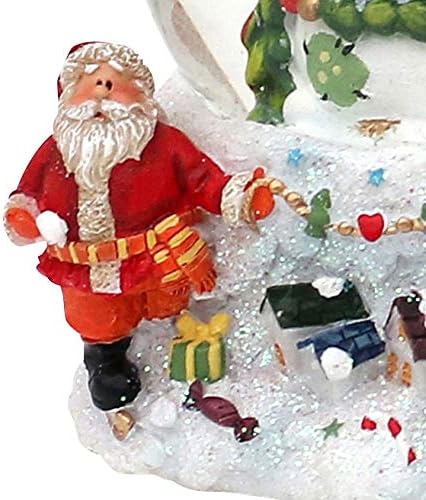 Schneekugel "Schneemann mit Girlande", Schneemann mit Girlande