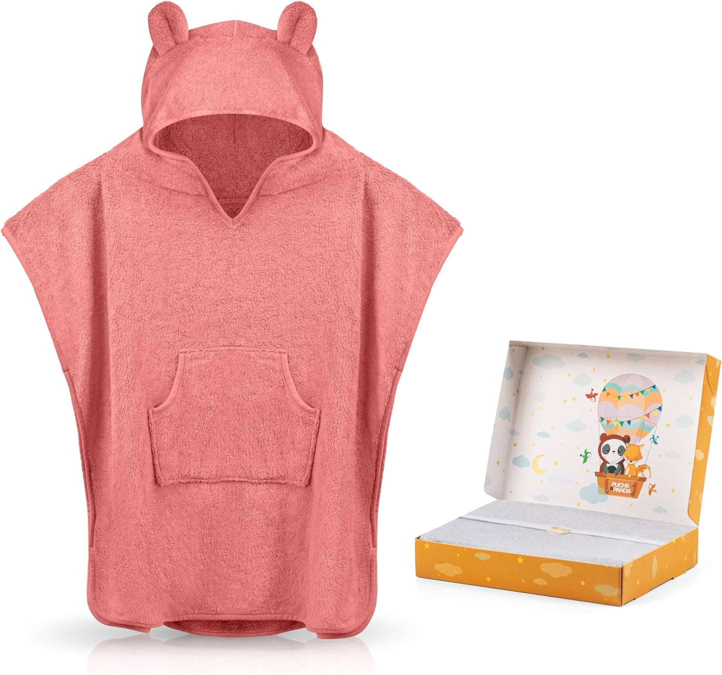 Badeponcho für Kinder, Pfingstrose