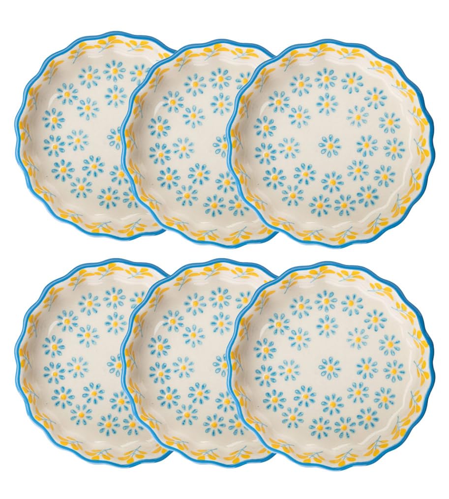 6er-Set Tarteletteform, 6er-set/Blau-gelb Ø11 x 3 cm