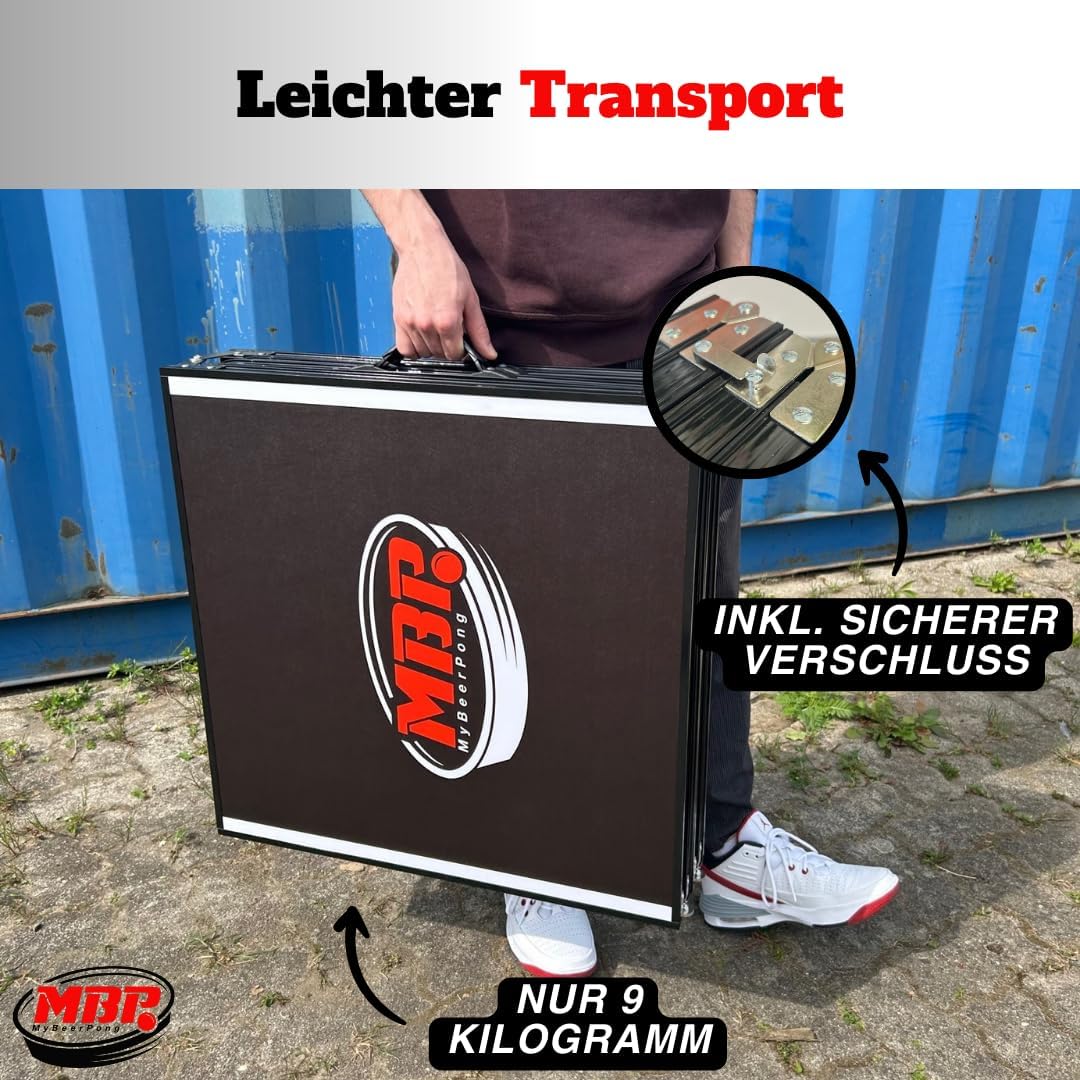 Bierpong Tisch-Set mit Tischtennisbällen