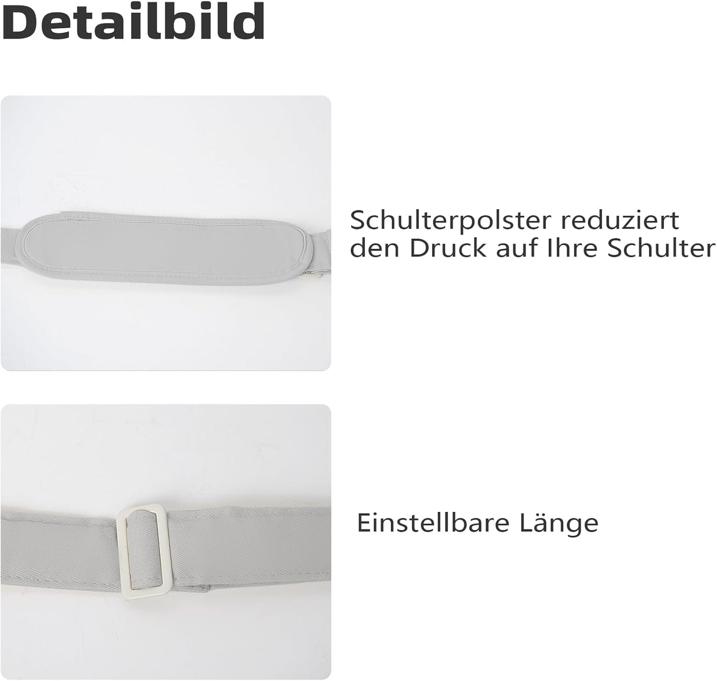 Schultergurte für Haustiertransporter, Grau