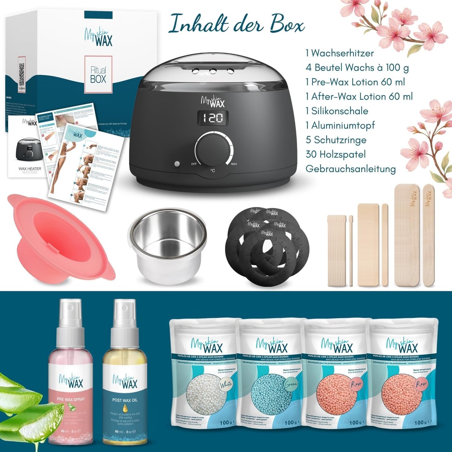 Waxing-Set mit Silikonschale