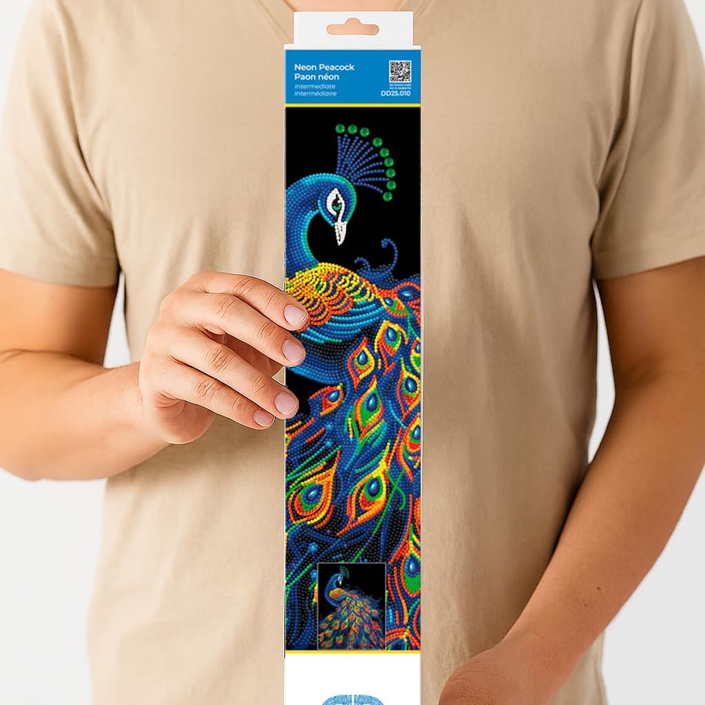 Diamond-Painting-Set Neon Pfau