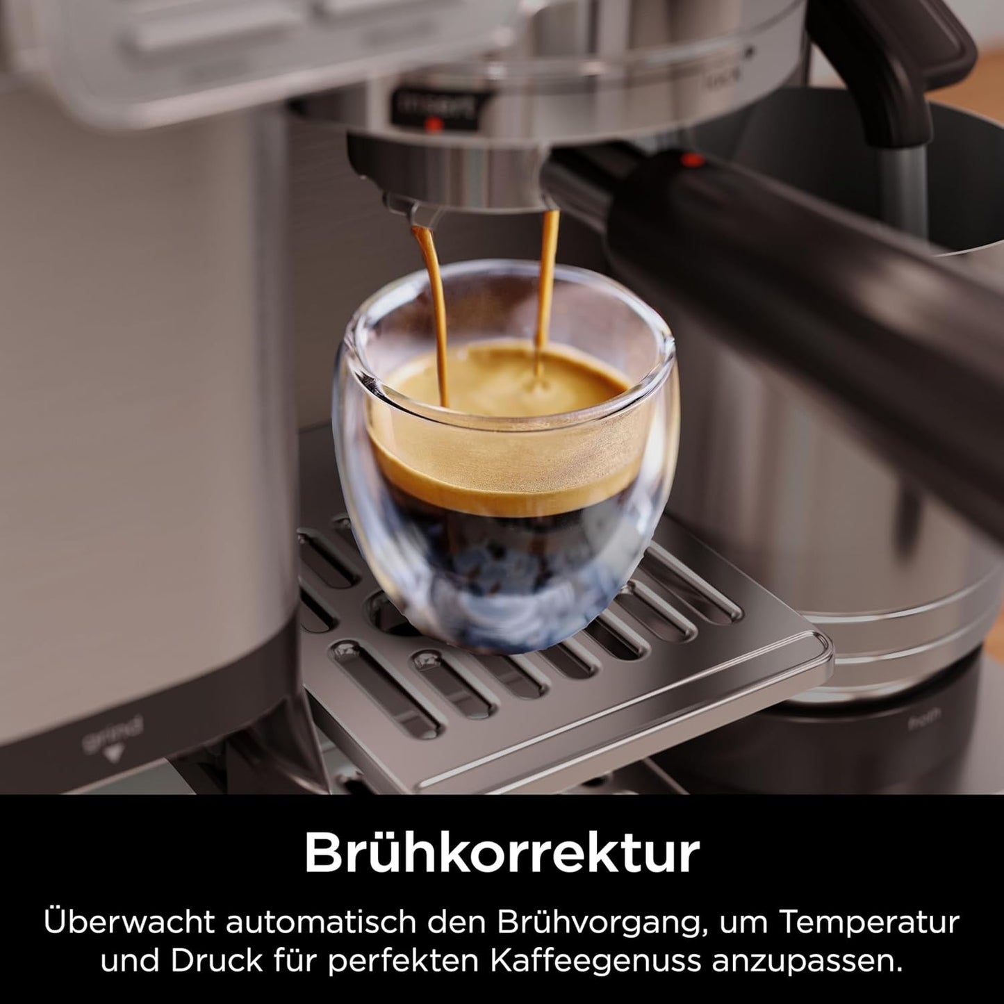 Luxe Pro Kaffeemaschine mit Mahlwerk und Milchaufschäumer, Pro