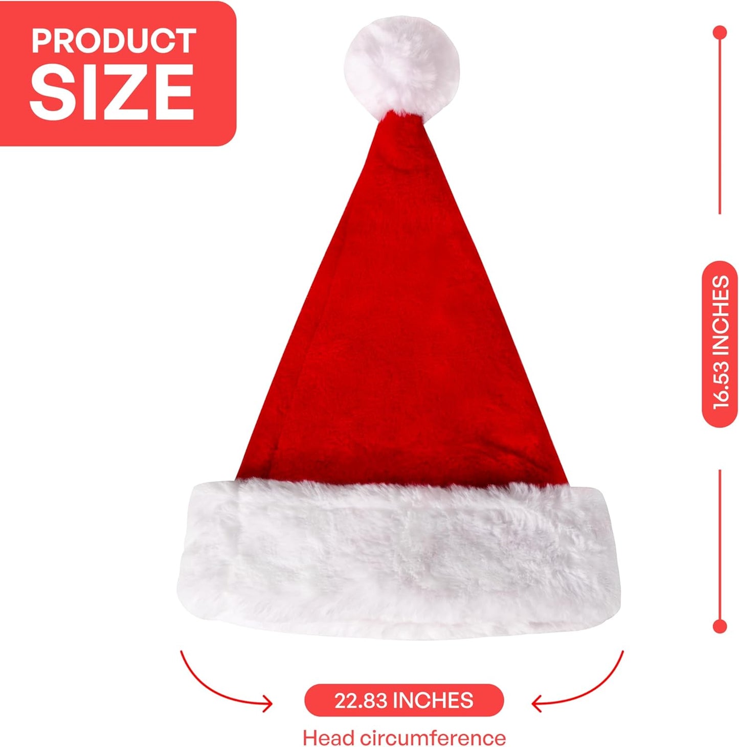 2-teiliges Weihnachtsmützen-Set, Erwachsene 2 Stück Weihnachtsmütze