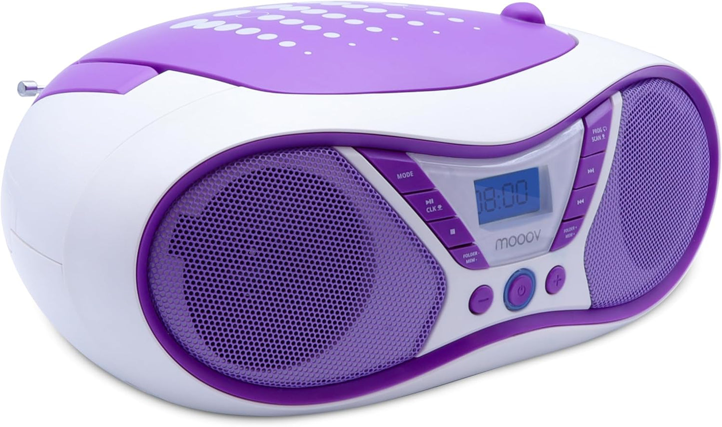 Tragbarer CD-Player, Purple & White