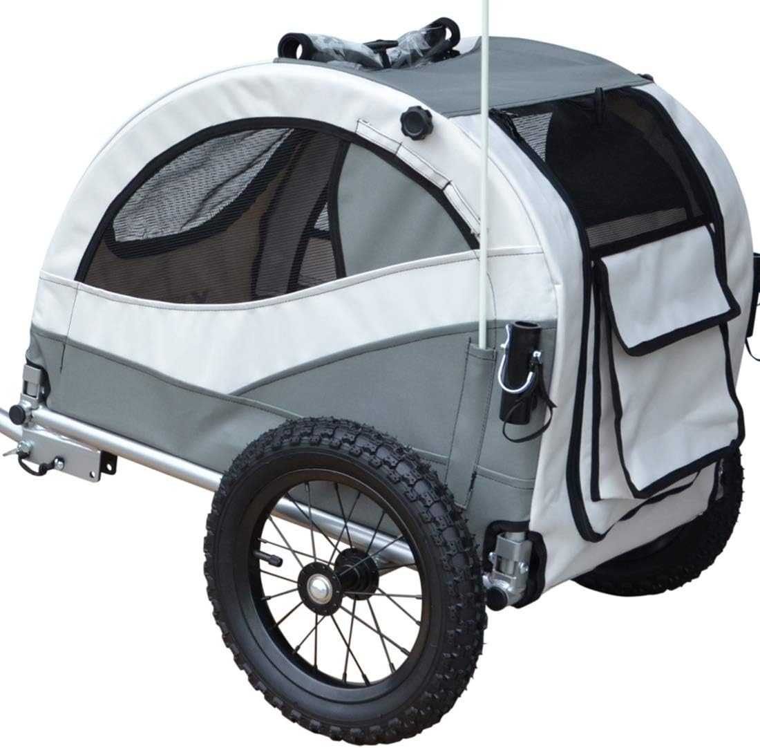 2-in-1 Hundebuggy & Fahrradanhänger Kuma, Grau