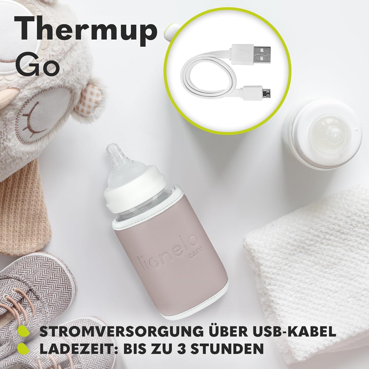 Tragbarer Flaschenwärmer Thermup Go, Rosa THERMUP GO