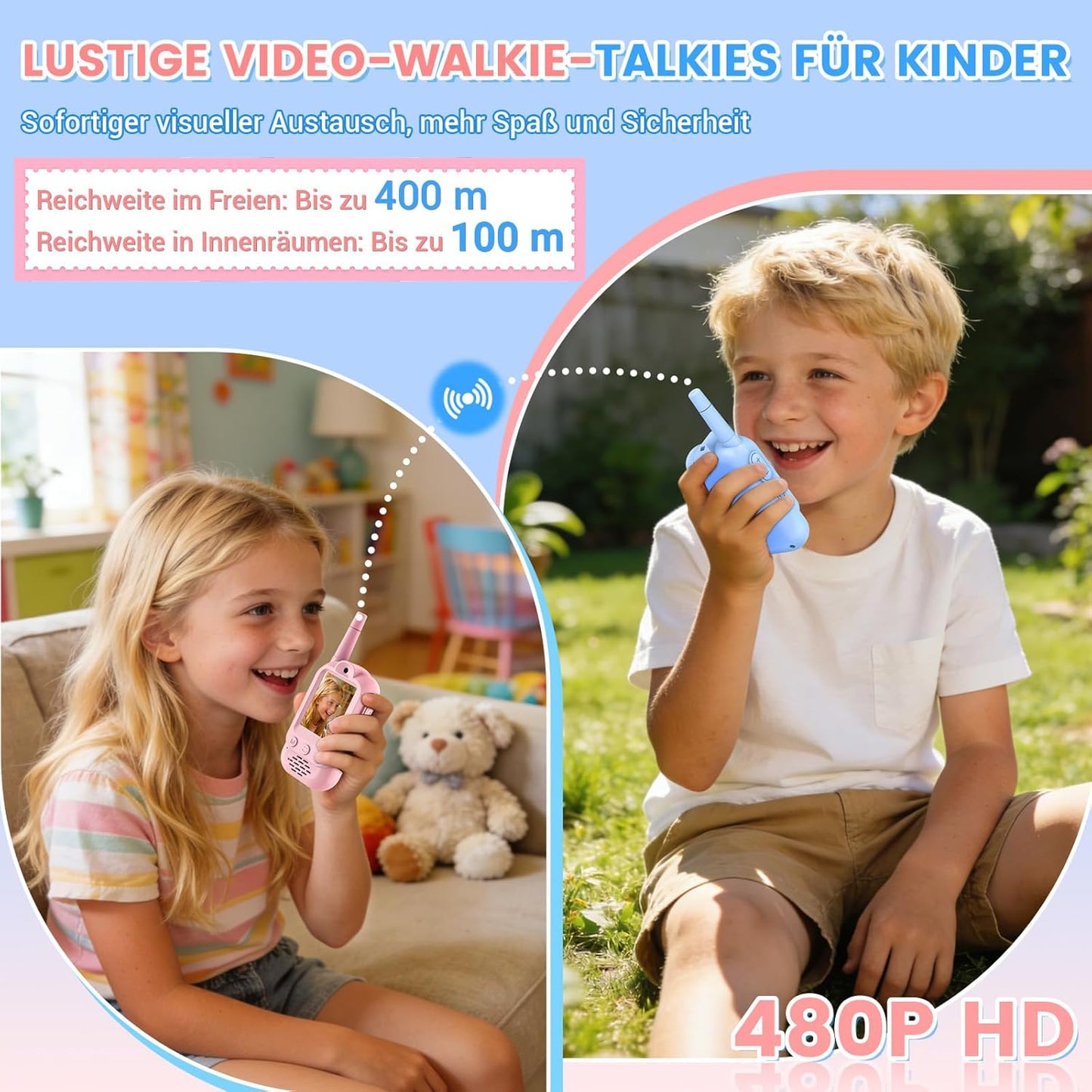 Video Walkie Talkie Set für Kinder, 2026
