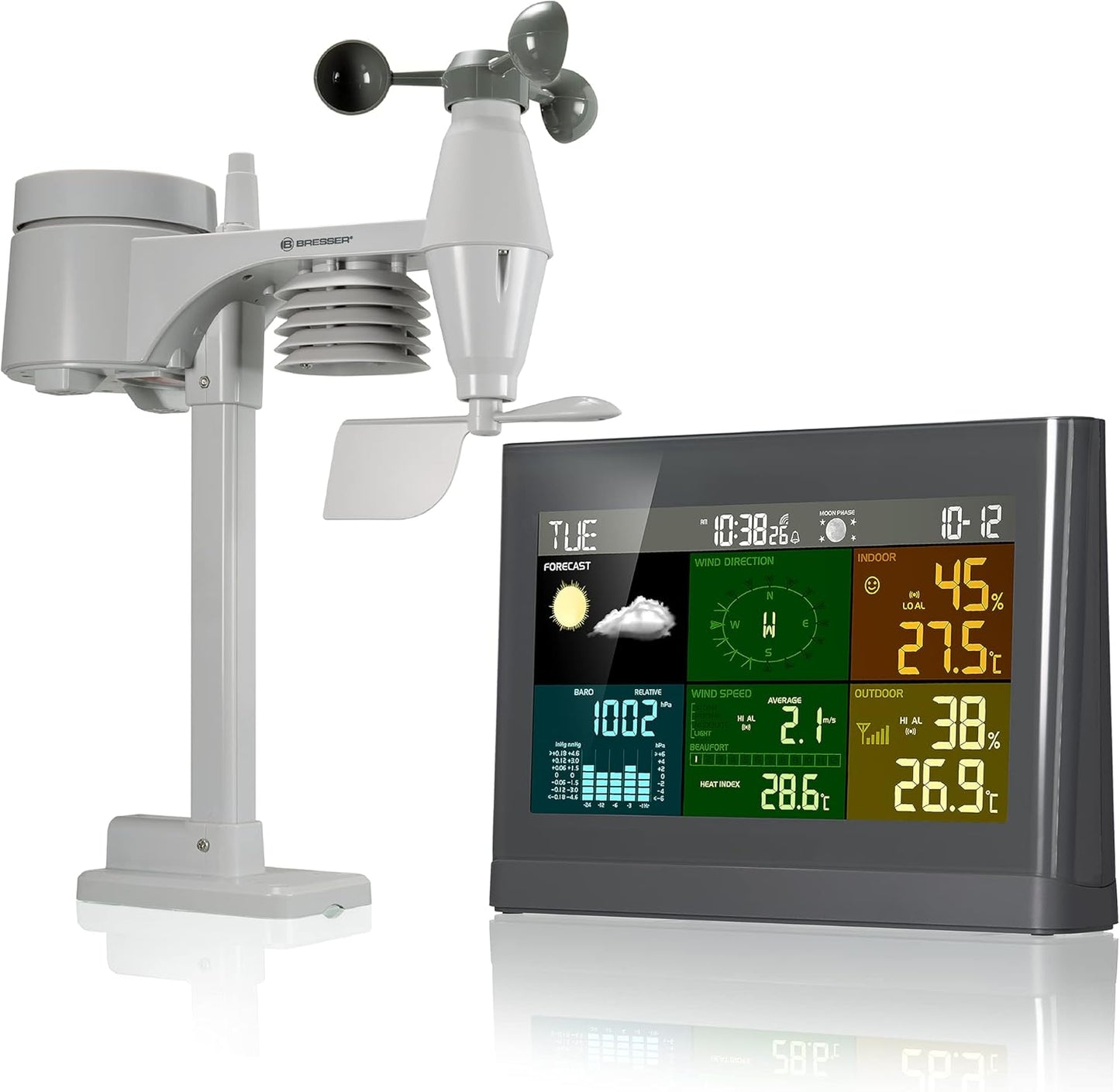 Wetterstation mit Aussensensor, grau