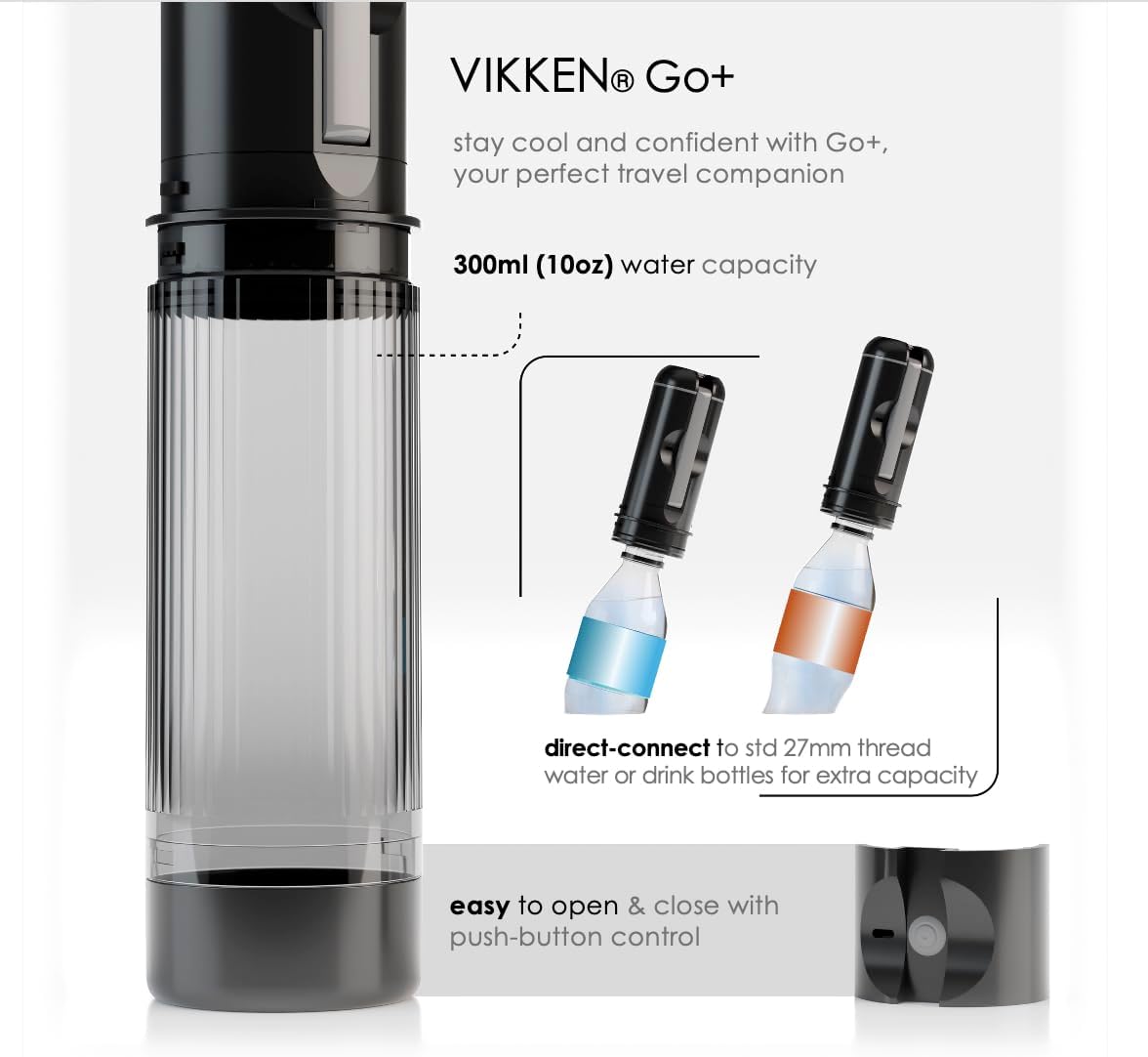 Go+ Travel Bidet mit USB-Aufladung, 550ml Classic