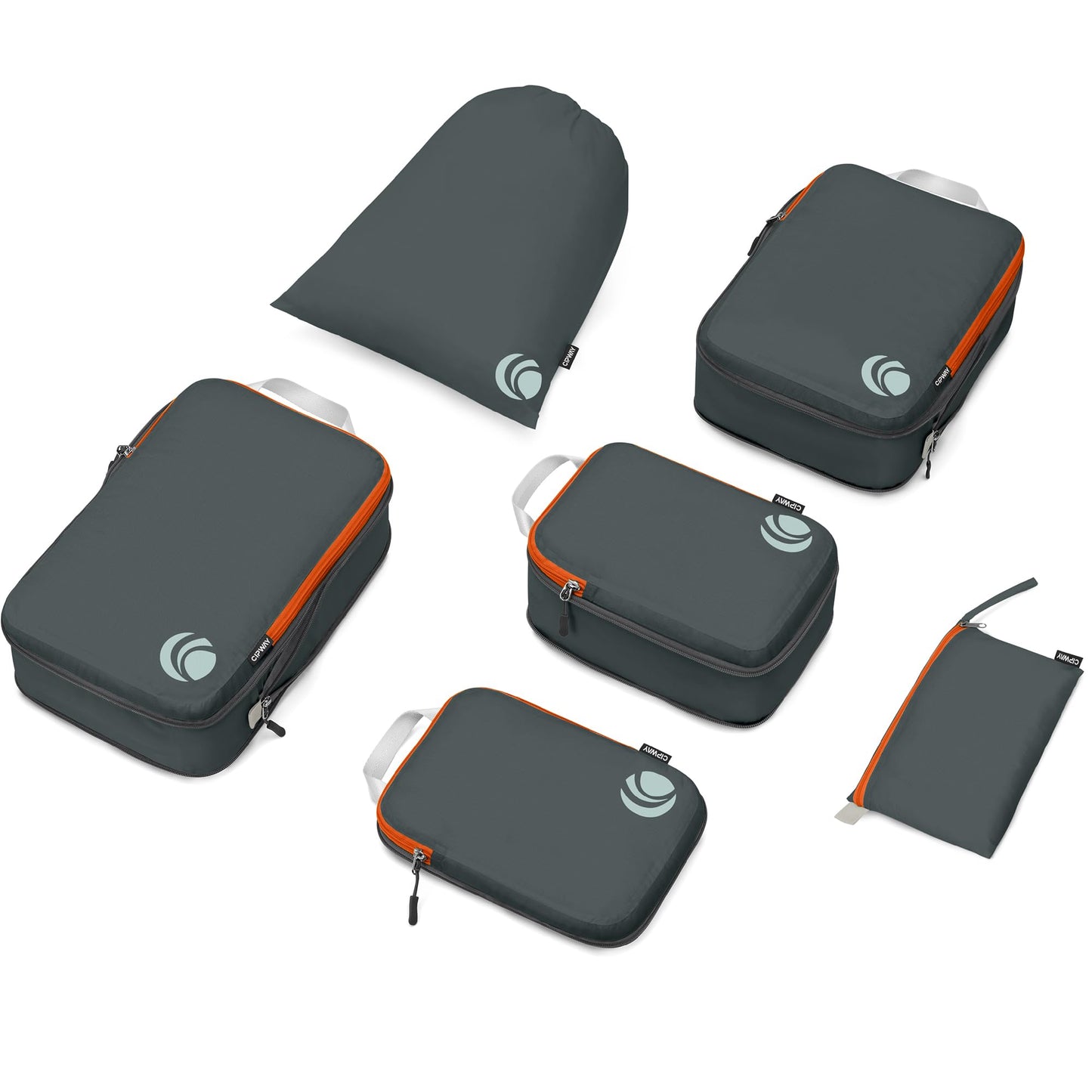 6er-Set Kompressions-Packwürfel, 6PCS Grey