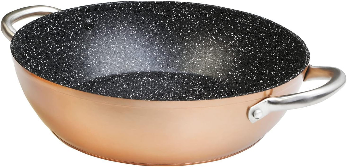 Niedriger Kochtopf 24 cm, antihaft, für Induktion, 24 cm