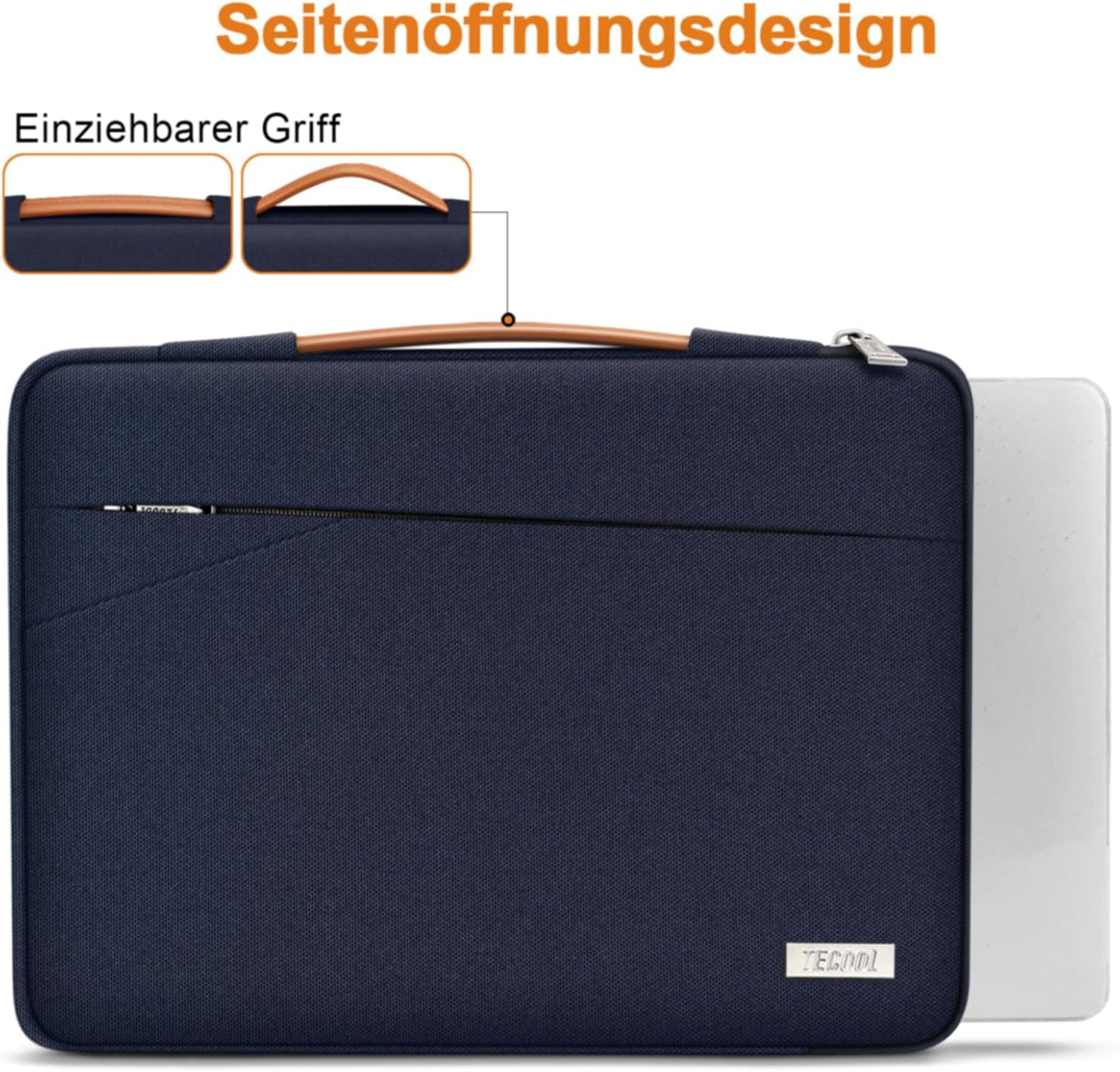 Wasserdichte Laptoptasche, 15,6 Zoll Dunkelblau