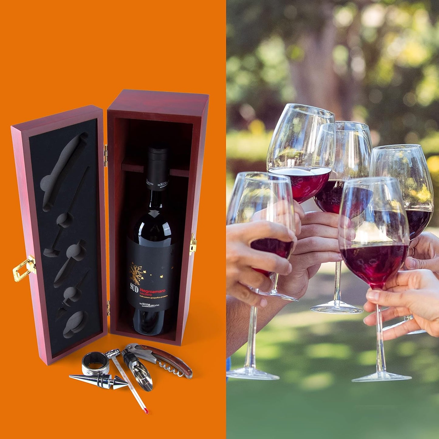 Wein-Zubehörbox Sommelier-Set, Weinkiste