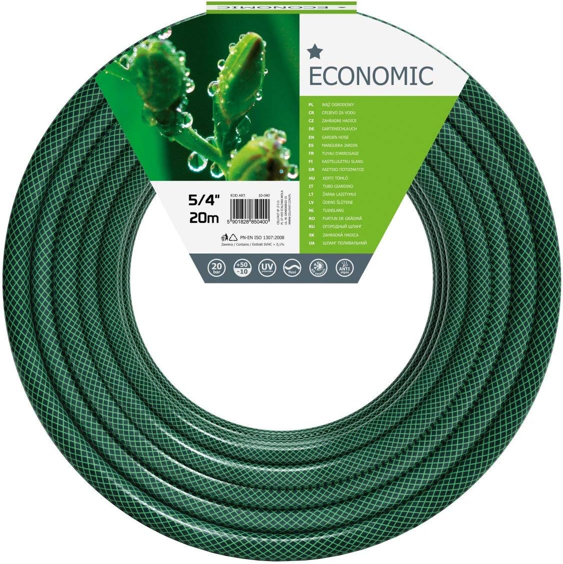 3-lagiger Gartenschlauch UV-beständig, 5/4" 20m