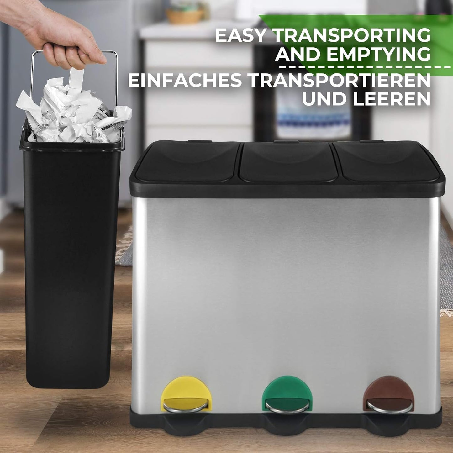 Mülltrennsystem MLMR (3x15L), 45 Liter (3 x 15L)