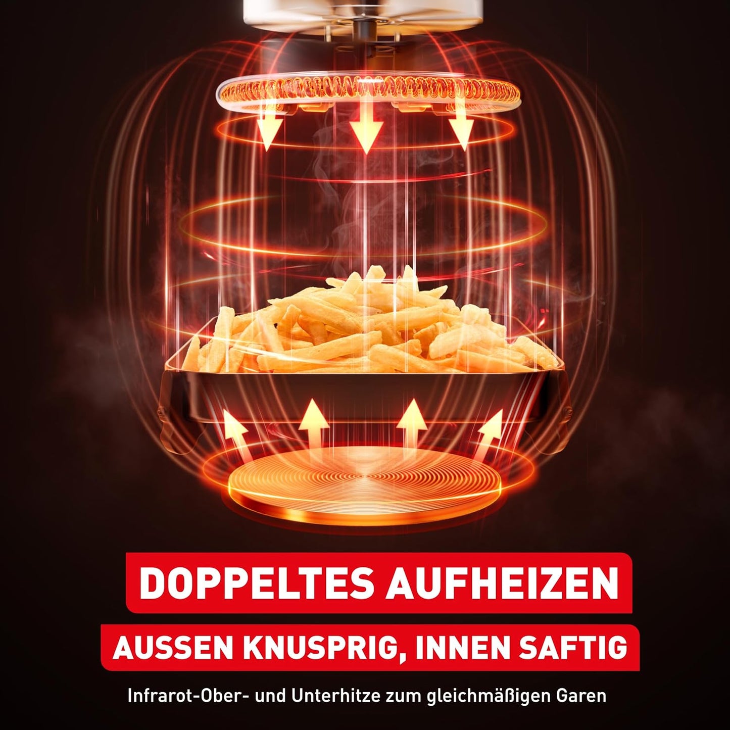 Easy Fry Infrared Heissluftfritteuse EY832HE0, Infrared Dunkelgrau - 7 L