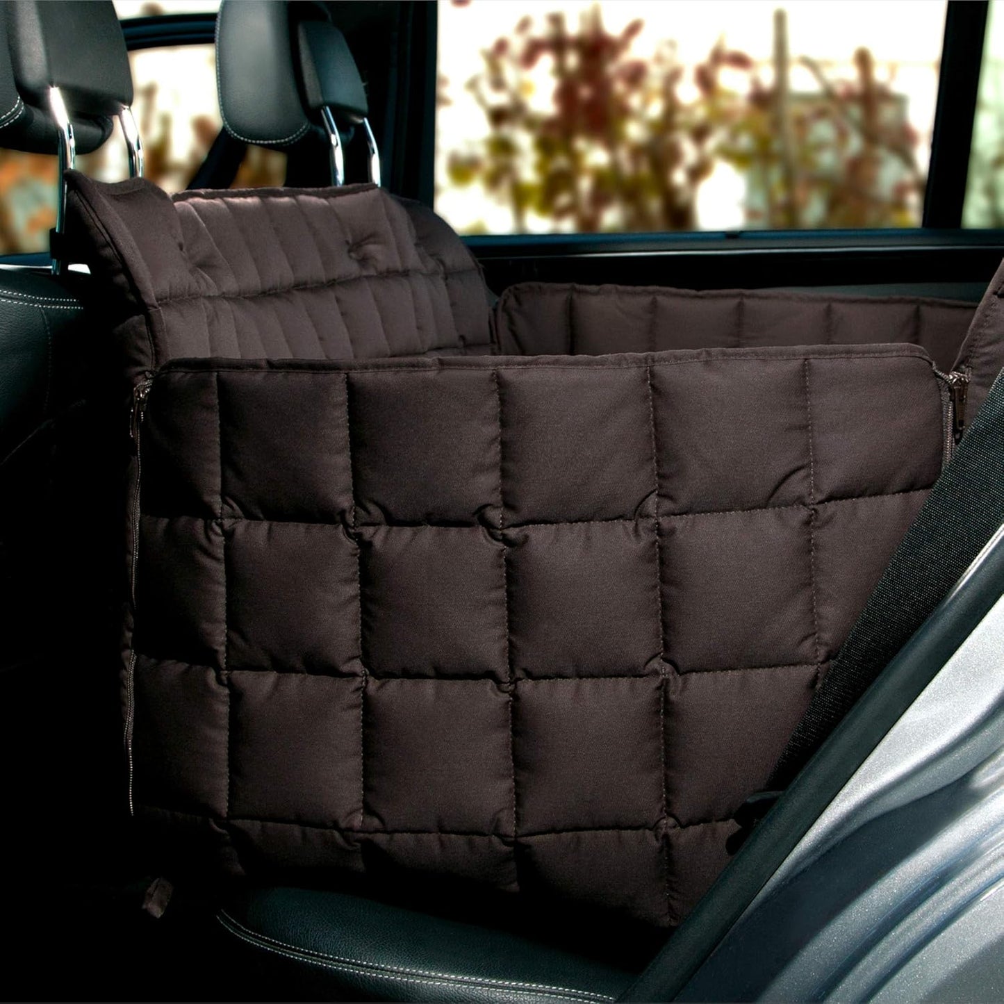 3-Sitz-Autoschondecke für Rückbank mit All-Side Schutz, L | 3er Sitz Braun