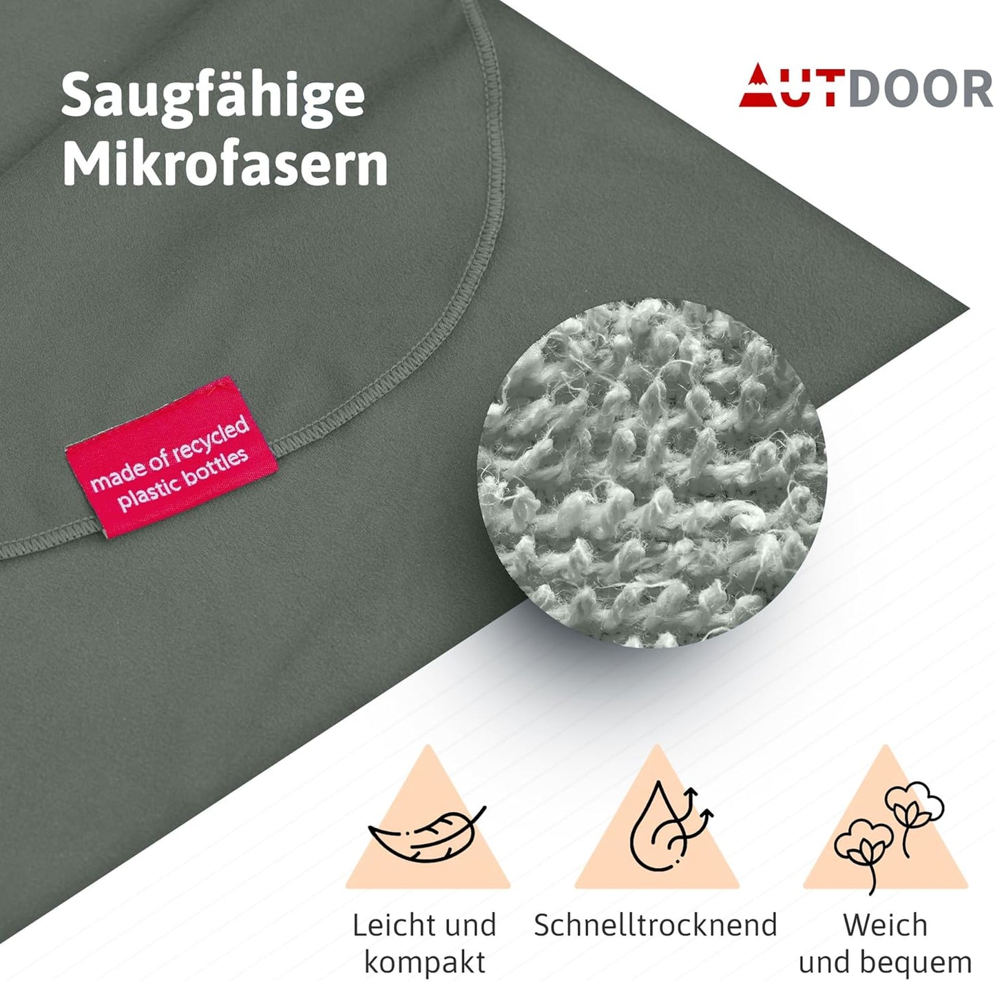 Badeponcho mit Kapuze, Large Grün
