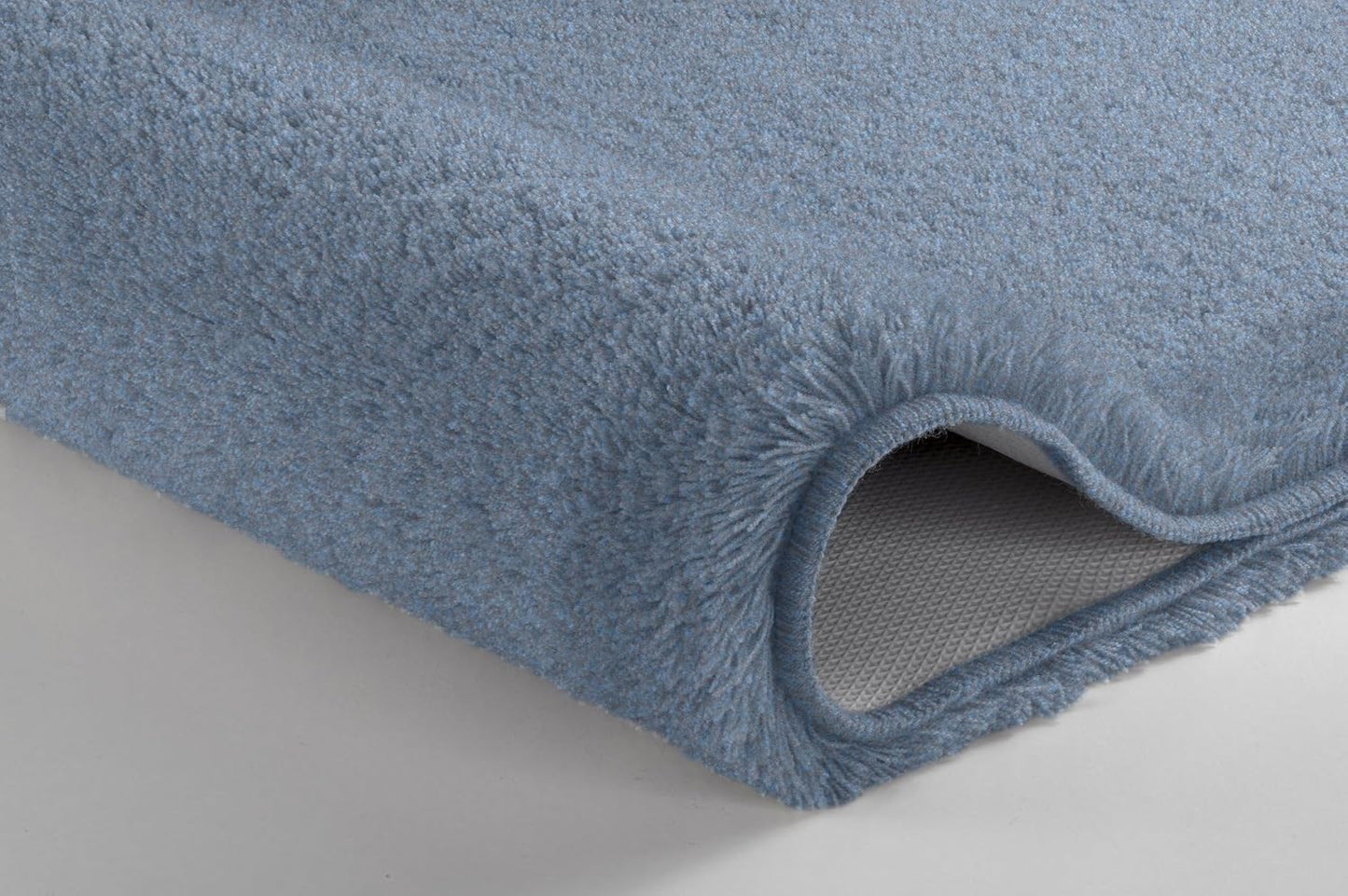 Rutschfester Badteppich Relax, Stahlblau 50 x 80 cm (Rechteckig)