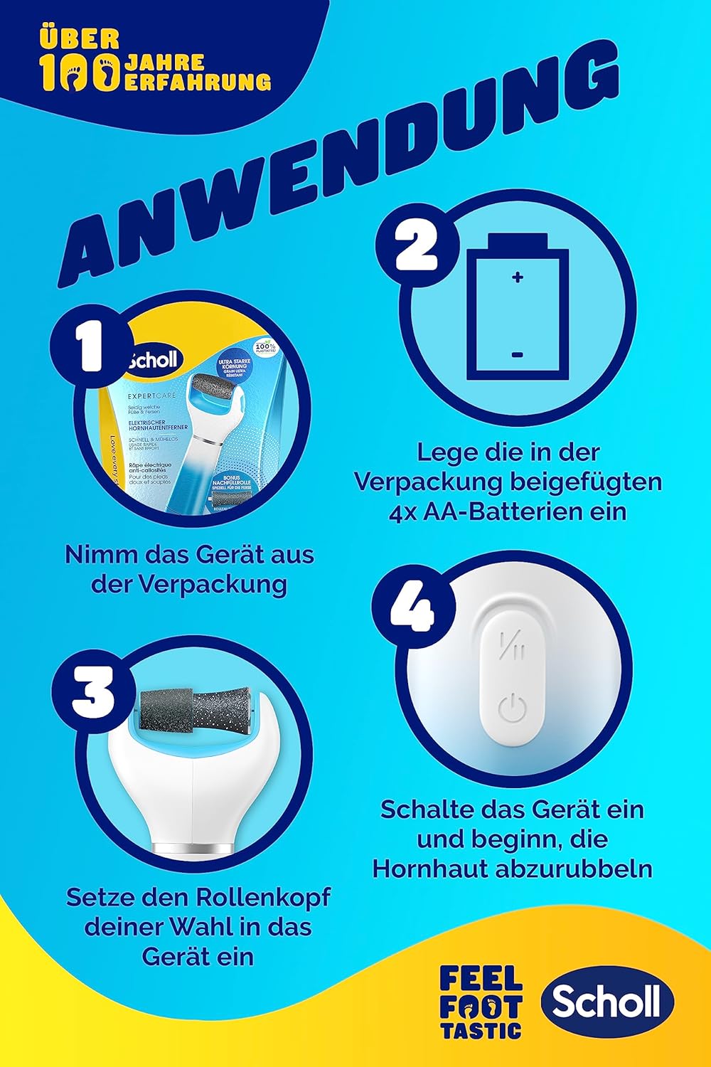 Hornhautentferner, DE Design Blau