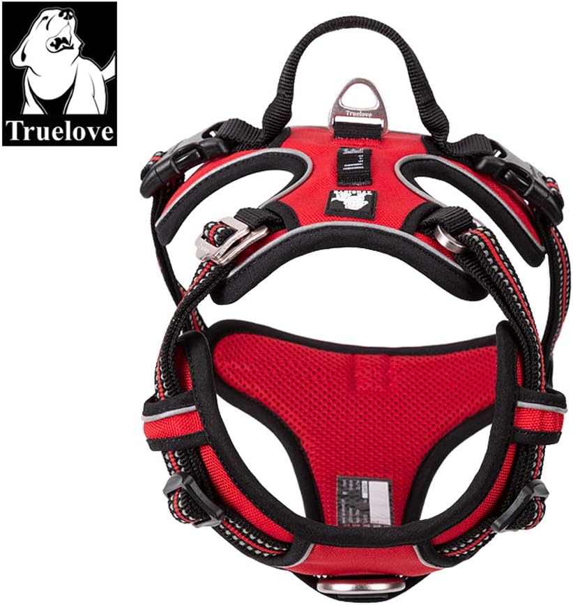 Hundegeschirr TLH56512, verstellbar, reflektierend, XS|Rot