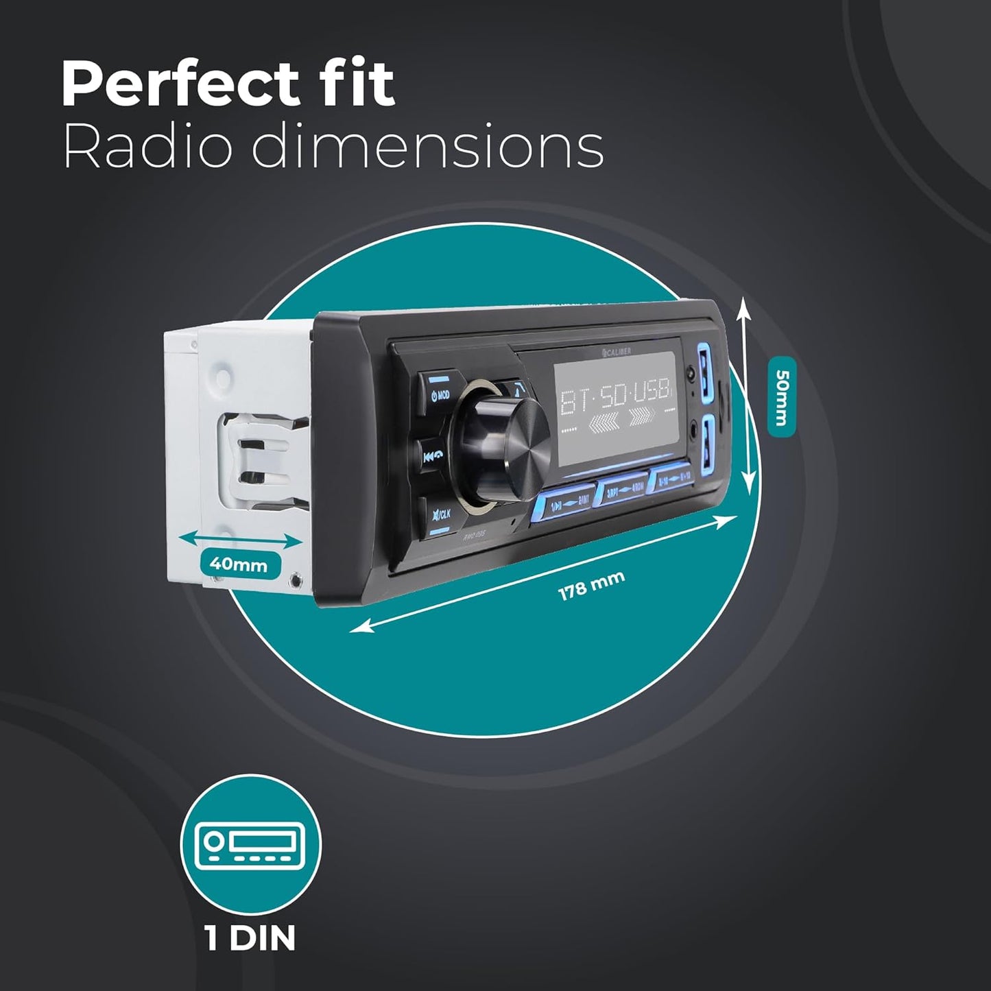 RMD035DAB Autoradio mit DAB+ und Bluetooth, Mit DAB+