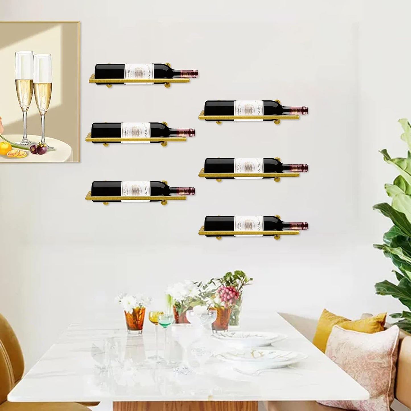 Wand-Weinhalter, Gold 6