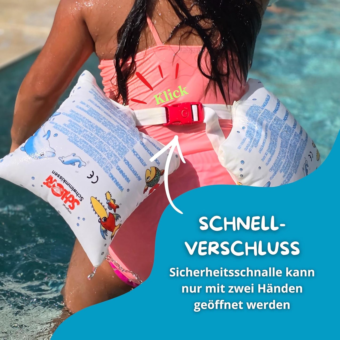 Schwimmkissen mit Schnalle, Schwimmkissen mit Schnalle