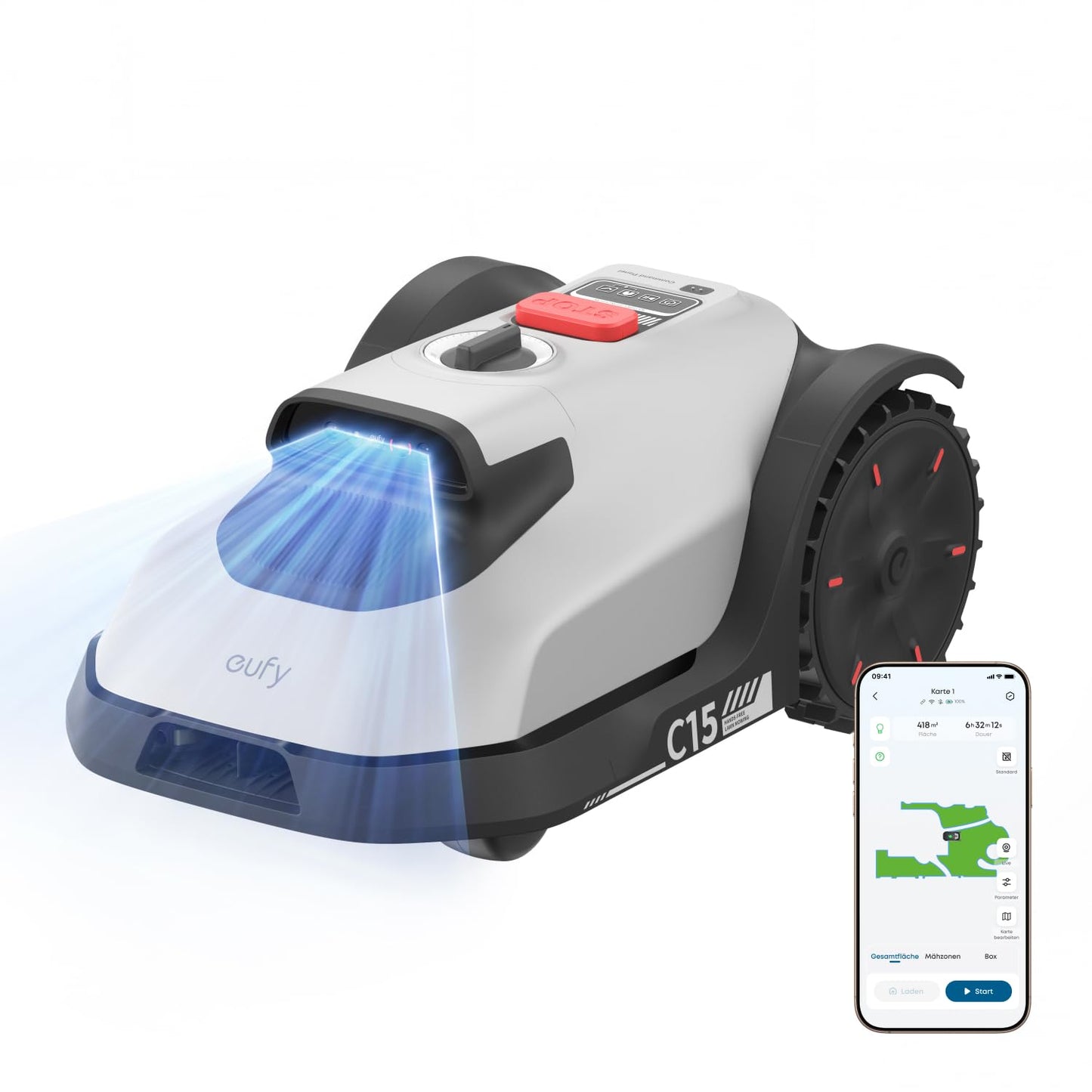 Mähroboter C15 ohne Begrenzungskabel, eufy c15 500㎡
