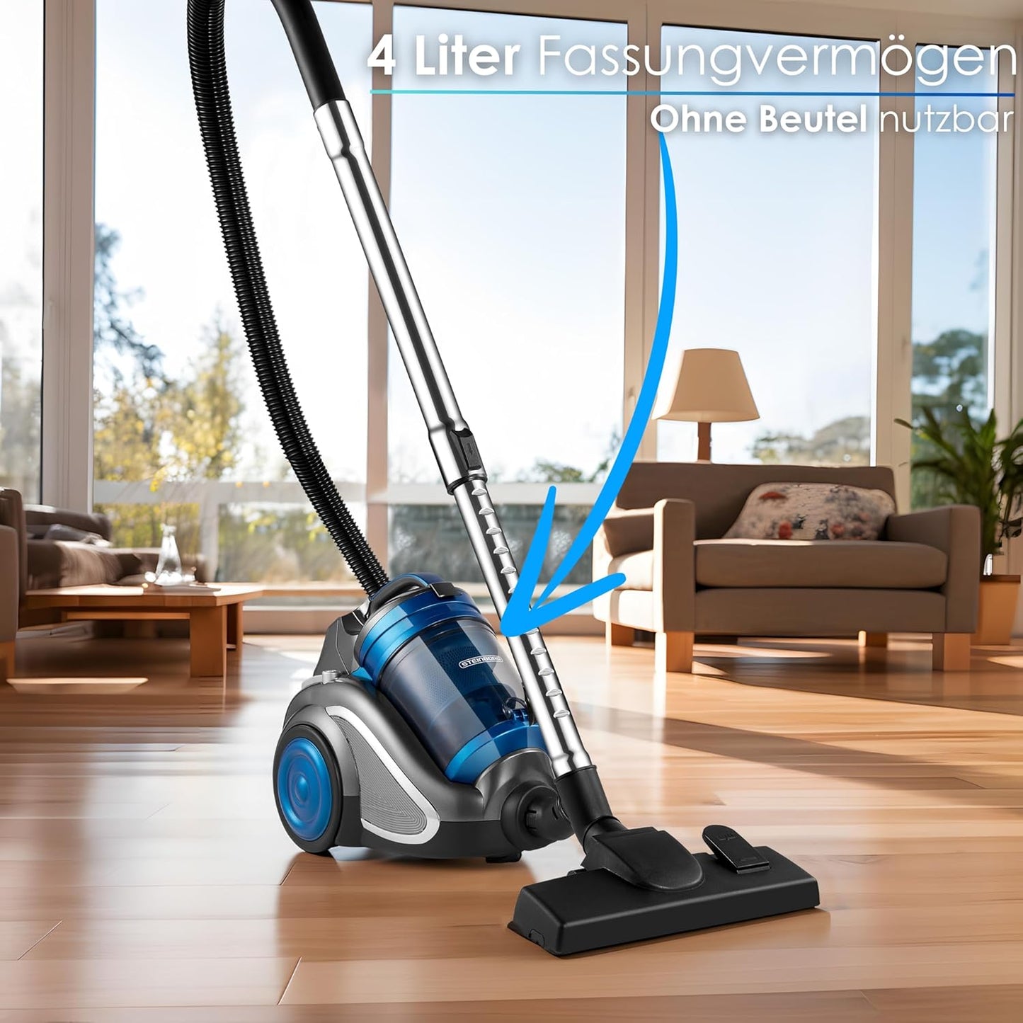 Beutelloser Staubsauger ZX-7000 mit HEPA-Filter und Zubehör
