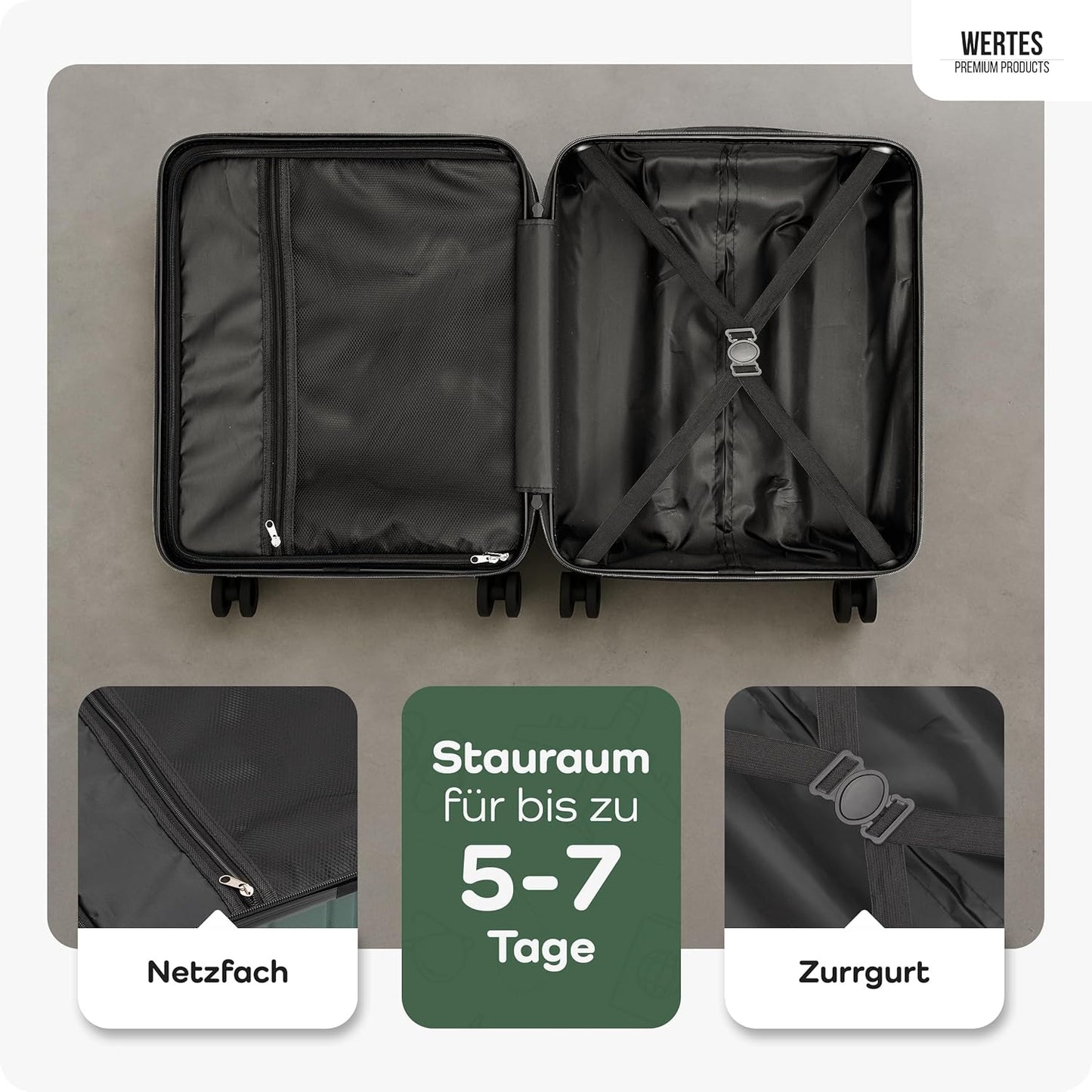 Handgepäck Trolley, Handgepäck - 55x40x20cm Waldgrün