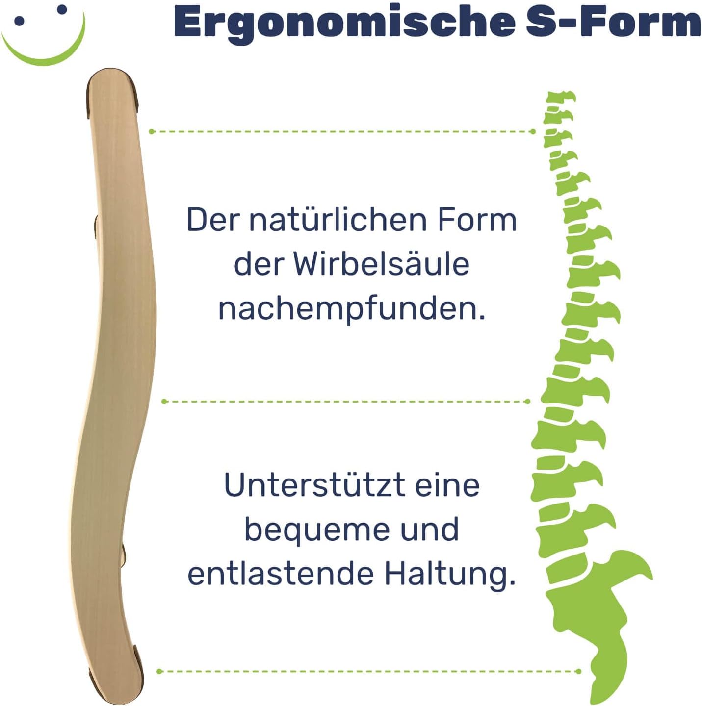 Sauna Rückenlehne in S-Form