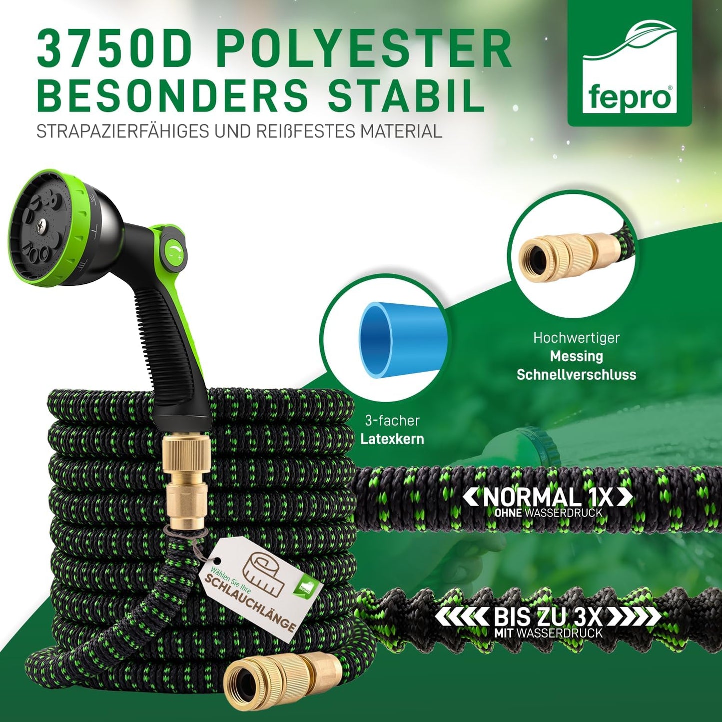 Flexibler Gartenschlauch, 45m Premium