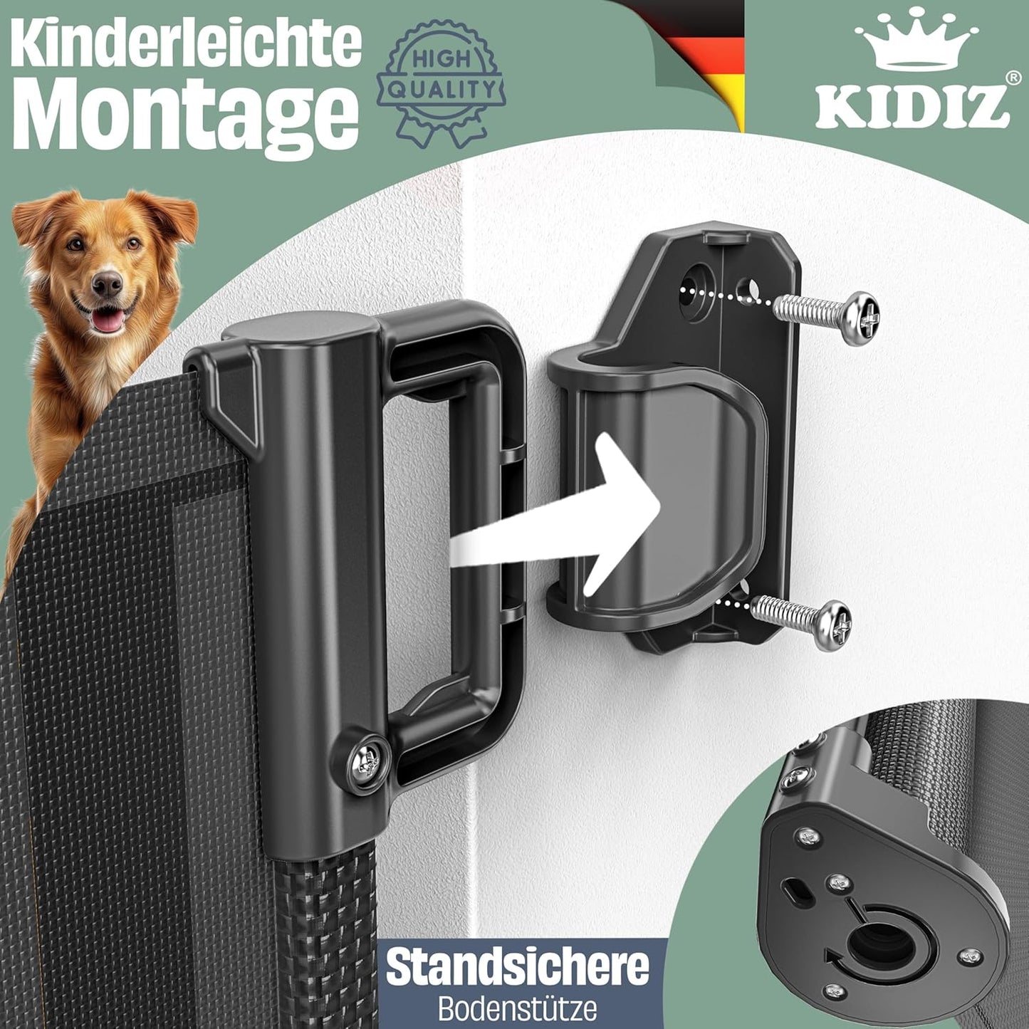 Treppenschutzgitter ausziehbar 0-140 cm, 0-140cm Schwarz