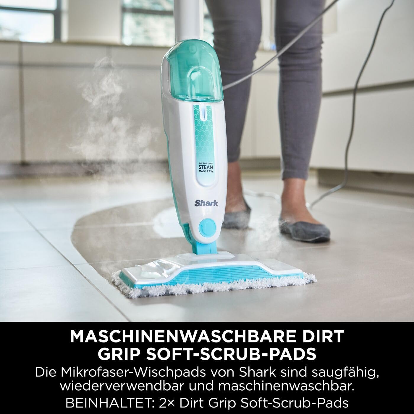 Dampfreiniger S1000EU für Hartböden mit Reinigungspads, Steam Mop