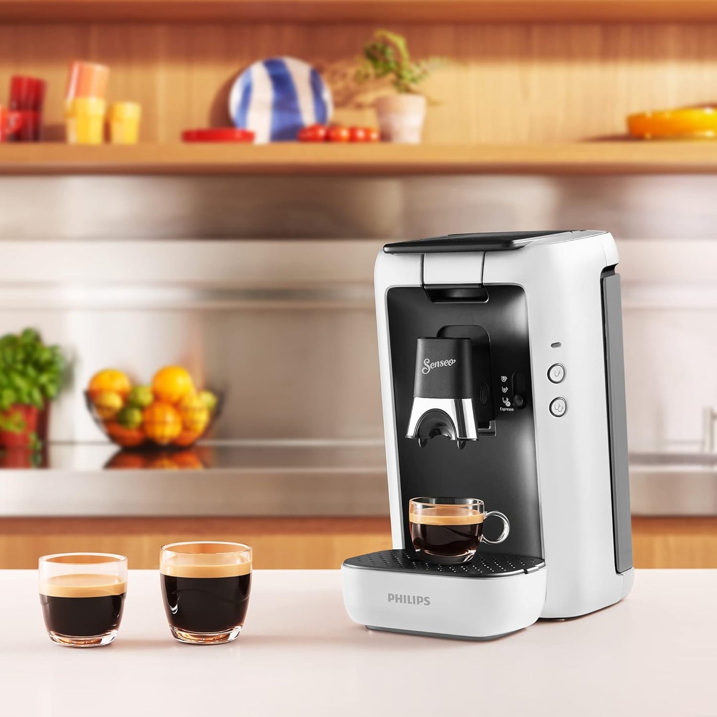 Senseo Maestro Kaffeepadmaschine mit Memo-Funktion, Weiss