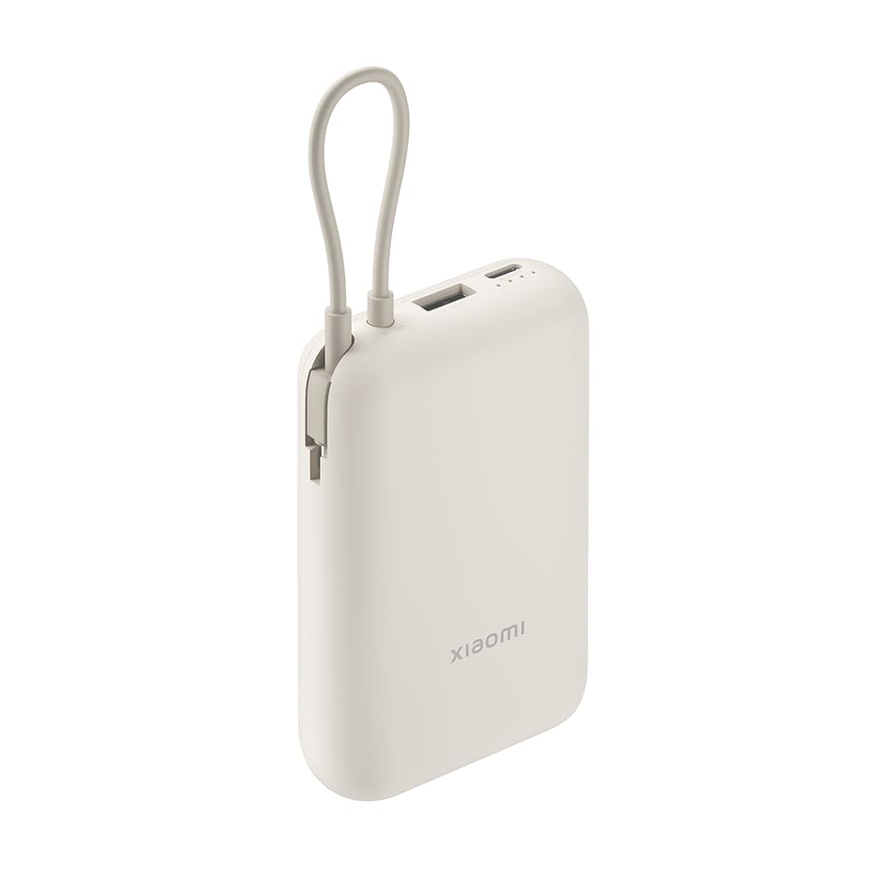 Power Bank 10000mAh (Integrated Cable), Tan 10000mAh